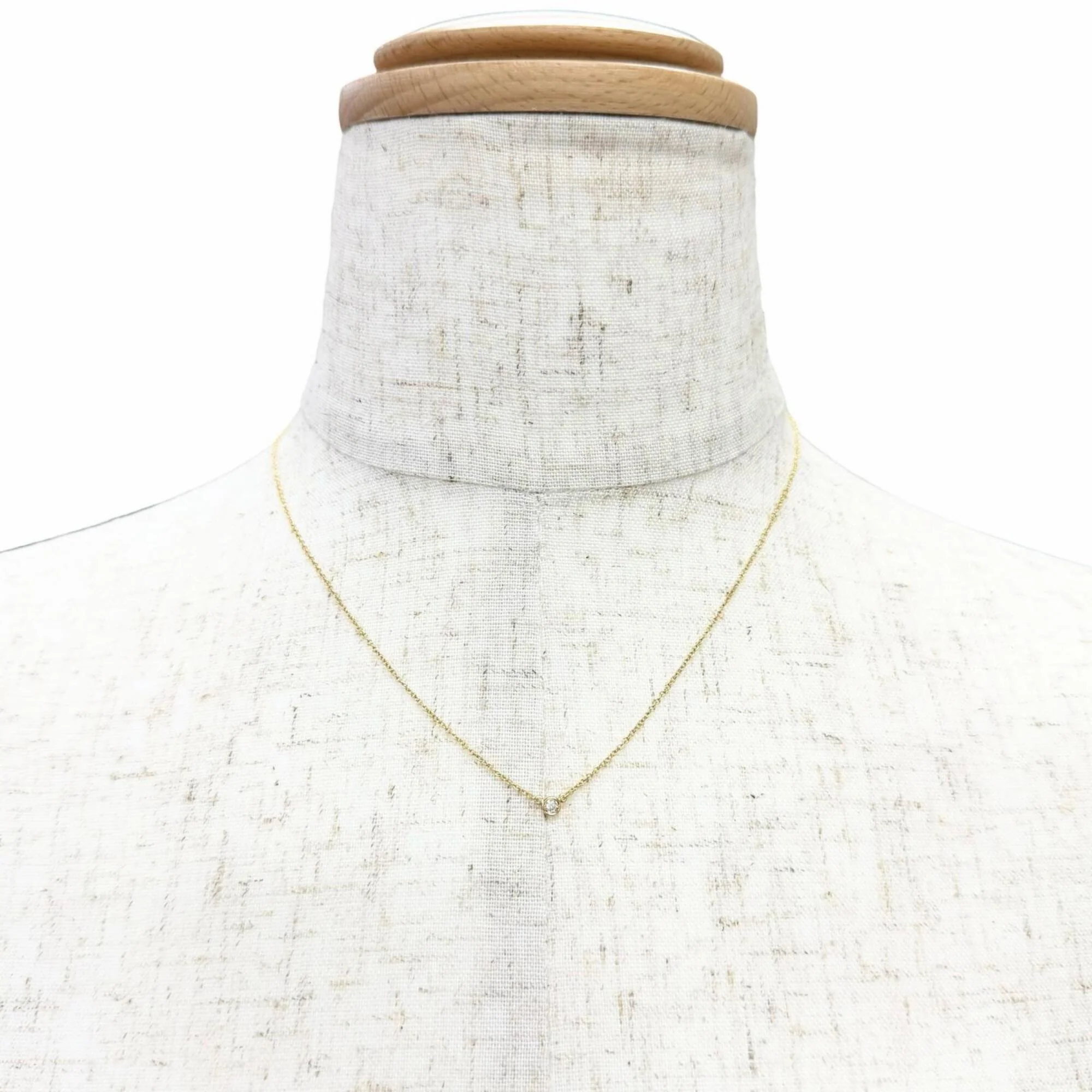 Elsa Peretti Diamonds By The Yard Pendant Necklace 18K Yellow Gold and Diamond - Image 2