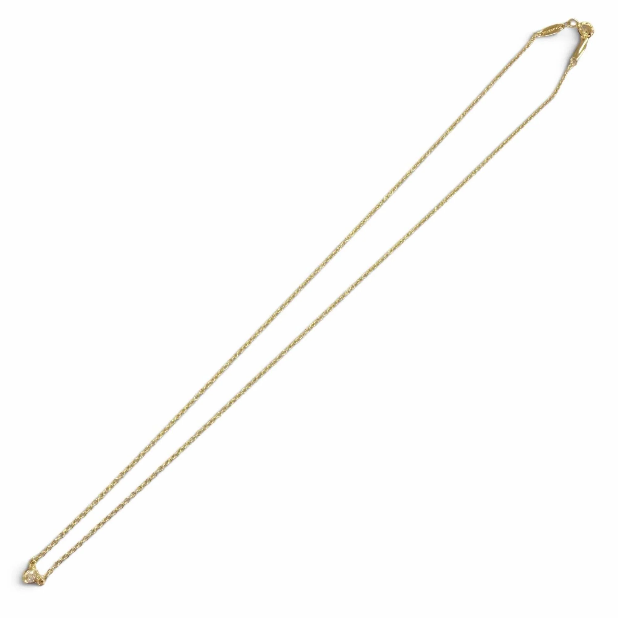 Elsa Peretti Diamonds By The Yard Pendant Necklace 18K Yellow Gold and Diamond - Image 3