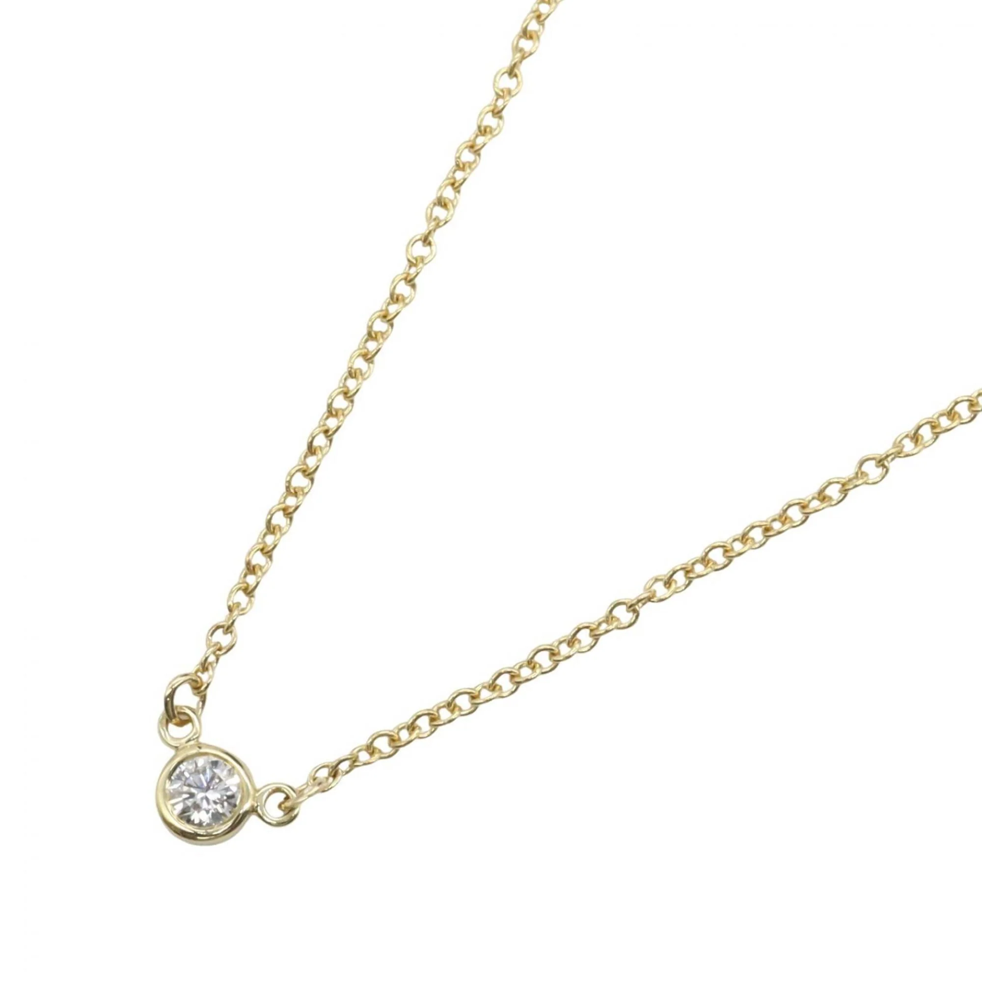 Elsa Peretti Diamonds By The Yard Pendant Necklace 18K Yellow Gold and Diamond