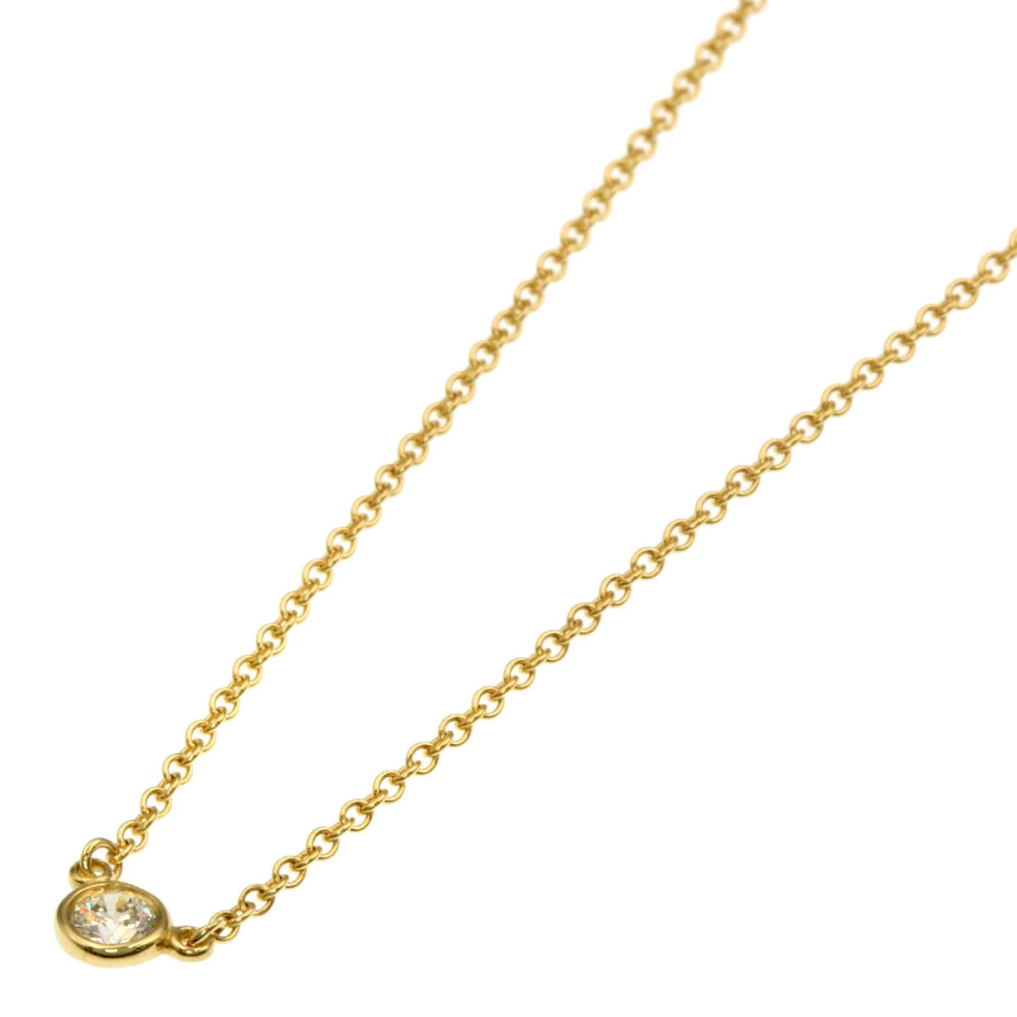 Elsa Peretti Diamonds By The Yard Pendant Necklace 18K Yellow Gold and Diamond