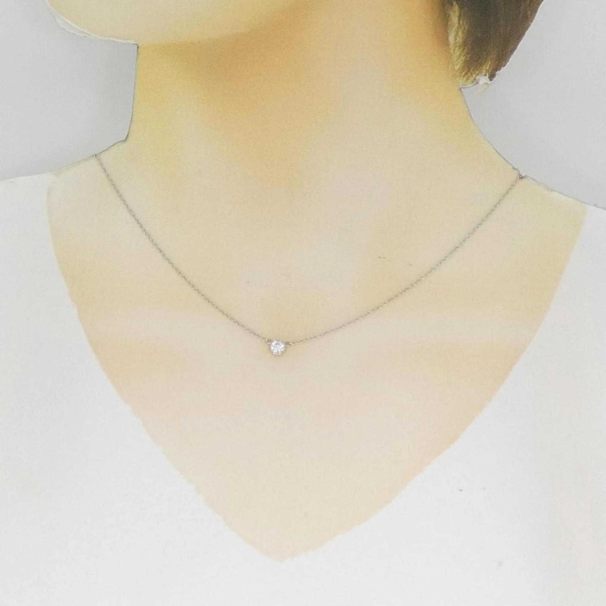 Elsa Peretti Diamonds By The Yard Pendant Necklace Platinum and Diamond 0.20-0.29CT - Image 6