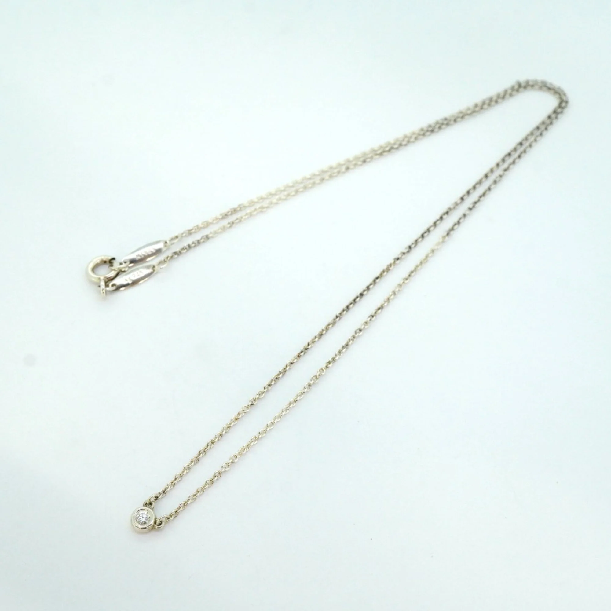 Elsa Peretti Diamonds By The Yard Pendant Necklace Sterling Silver and Diamond - Image 3
