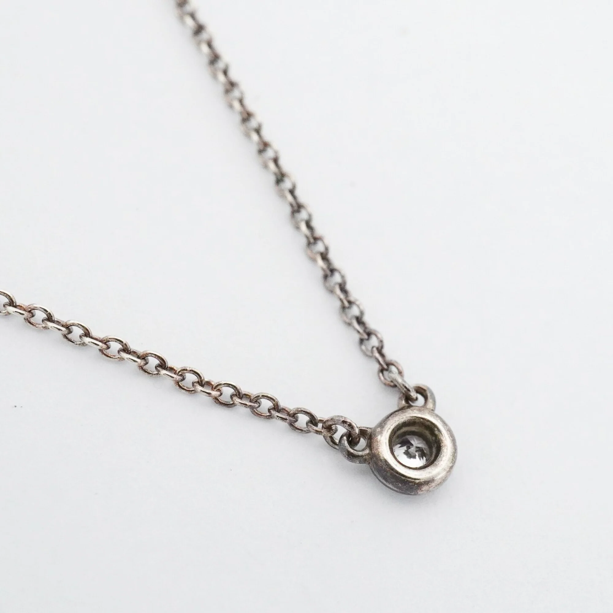 Elsa Peretti Diamonds By The Yard Pendant Necklace Sterling Silver and Diamond - Image 2