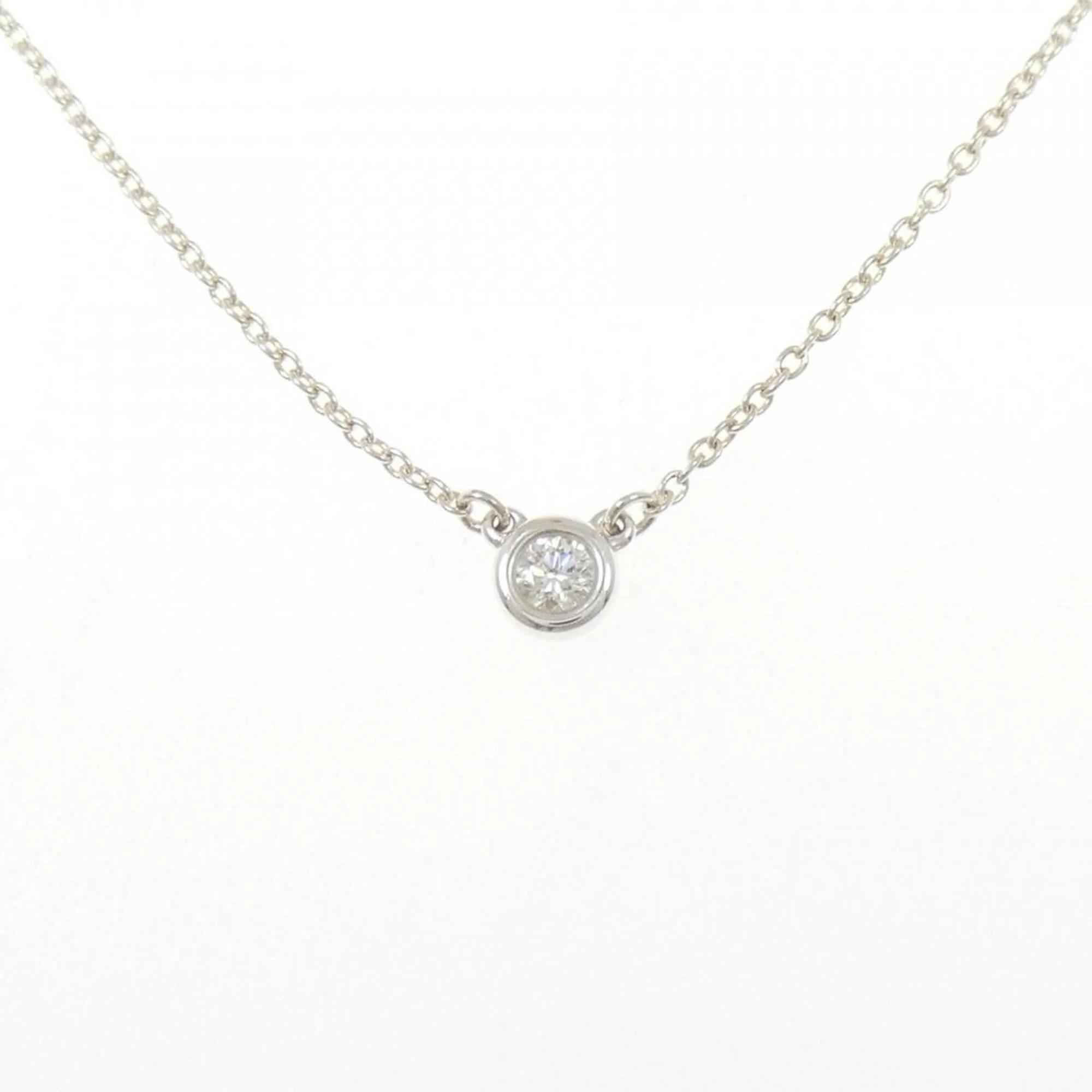 Elsa Peretti Diamonds By The Yard Pendant Necklace Sterling Silver and Diamond