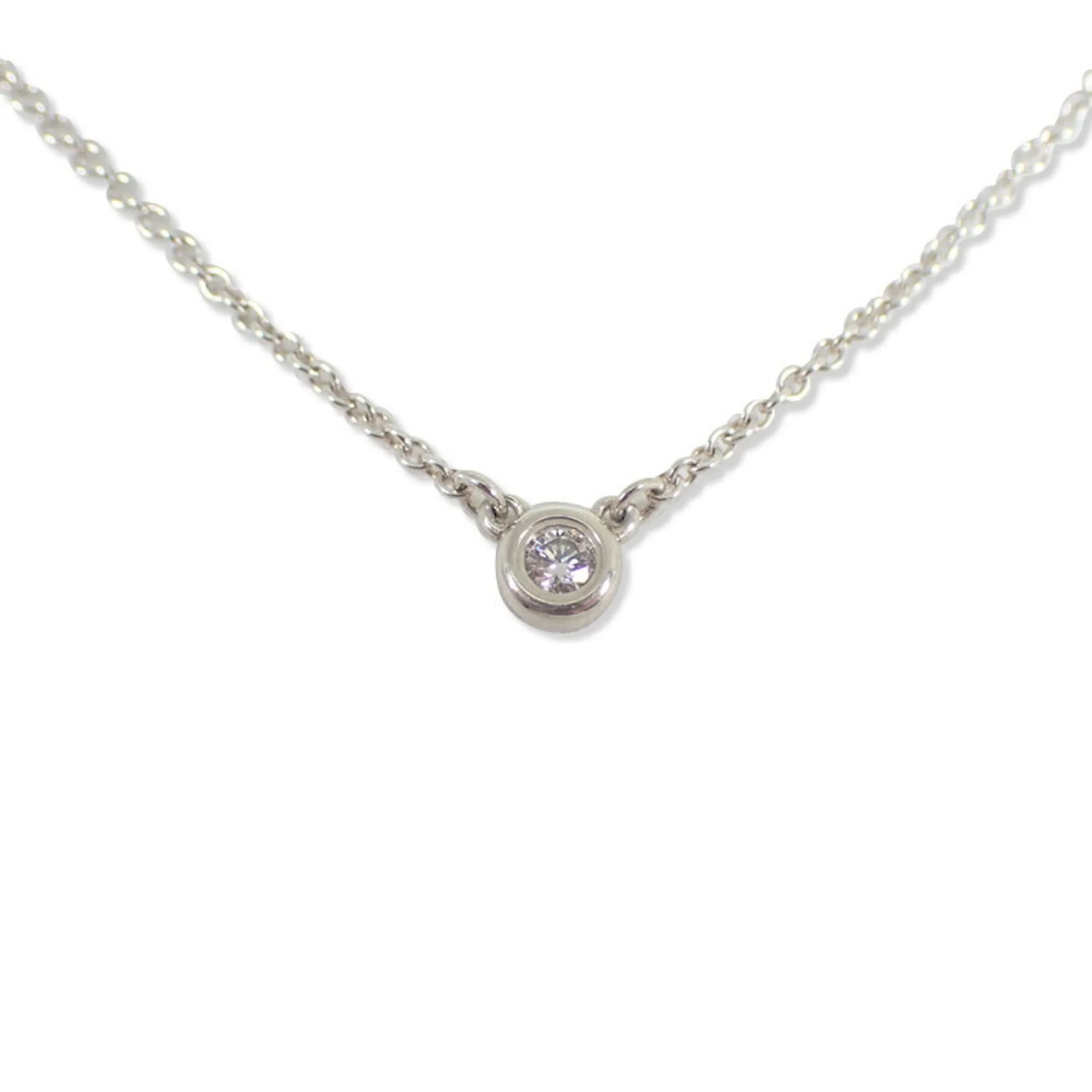Elsa Peretti Diamonds By The Yard Pendant Necklace Sterling Silver and Diamond