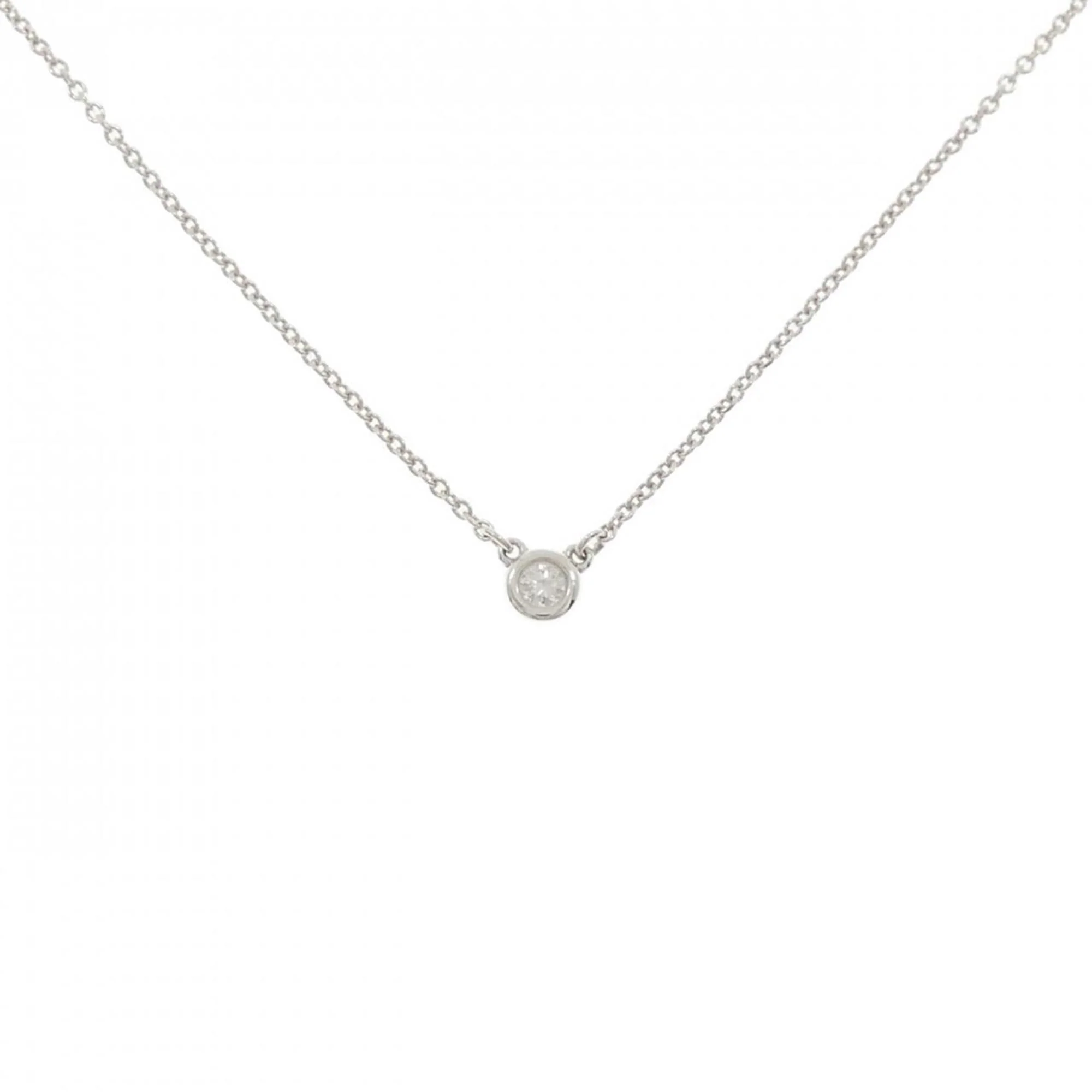 Elsa Peretti Diamonds By The Yard Pendant Necklace Sterling Silver and Diamond