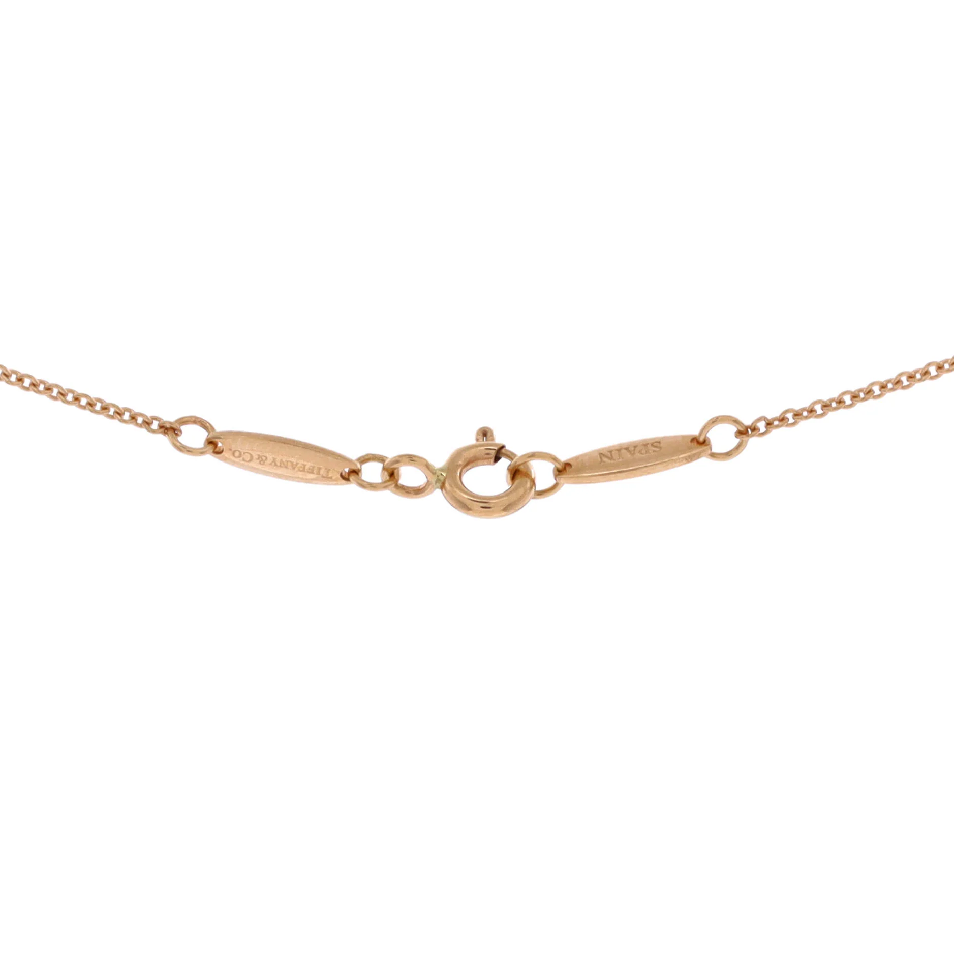 Elsa Peretti Open Heart Pendant Necklace 18K Rose Gold 11mm - Image 3