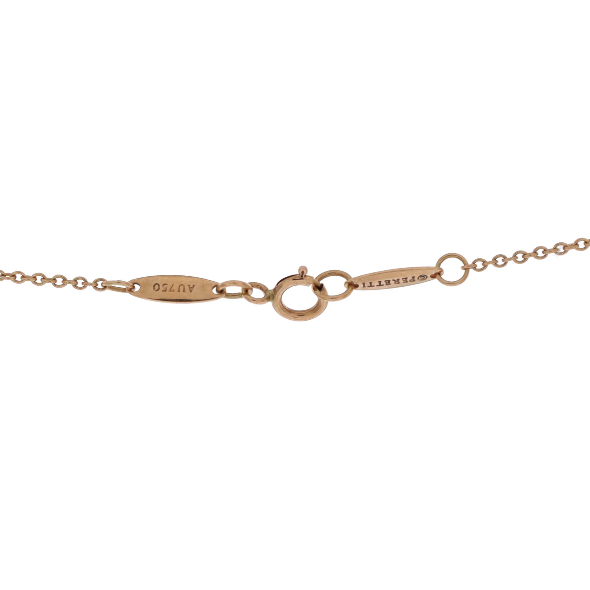 Elsa Peretti Open Heart Pendant Necklace 18K Rose Gold 16mm - Image 3