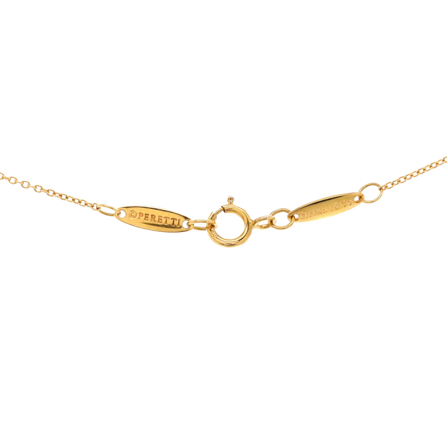 Elsa Peretti Open Heart Pendant Necklace 18K Yellow Gold 7mm - Image 3