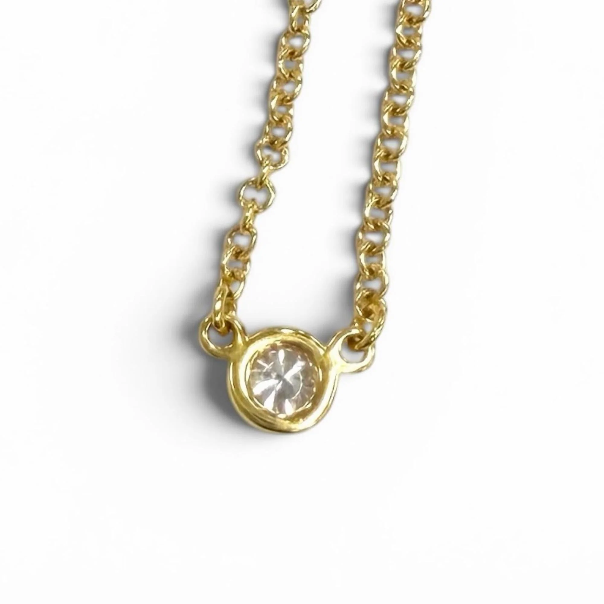Elsa Peretti Pendant Necklace 18K Yellow Gold 3.4mm - Image 2