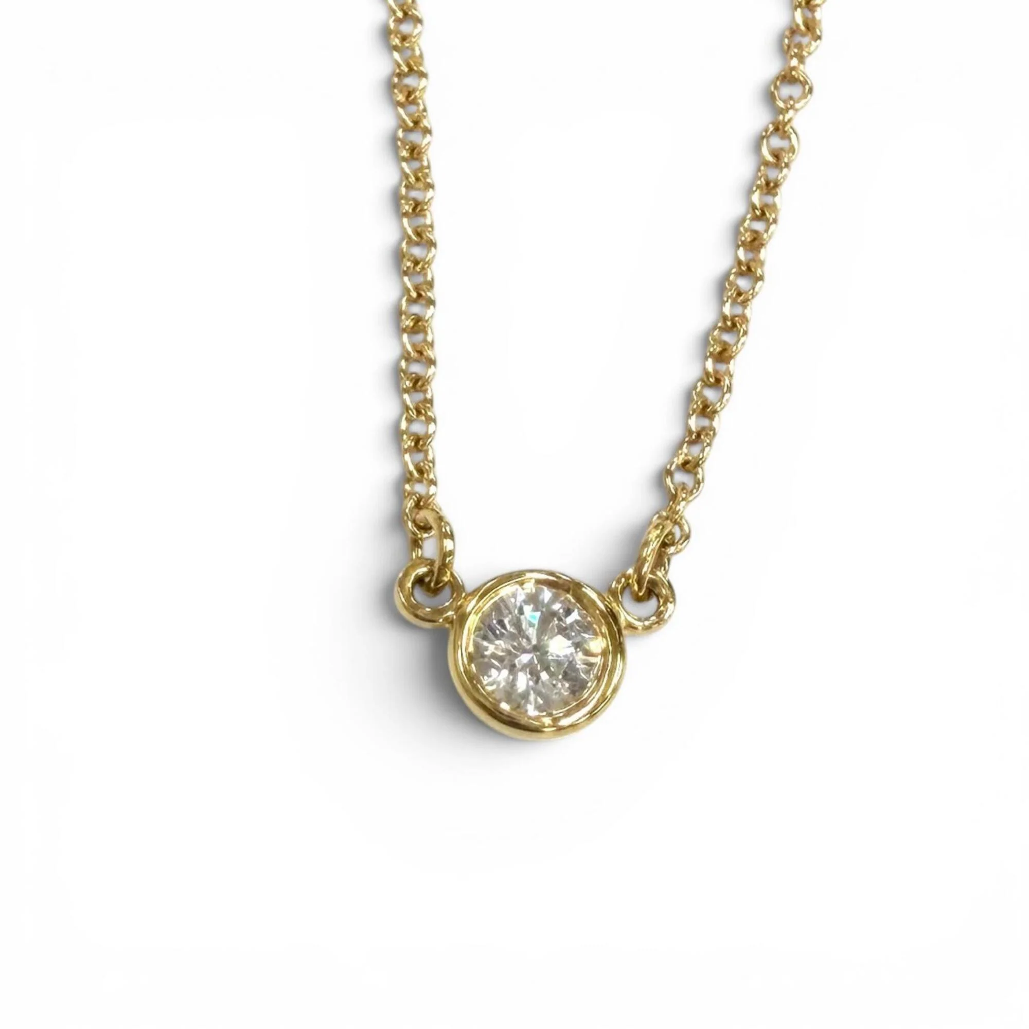 Elsa Peretti Pendant Necklace 18K Yellow Gold 3.9mm