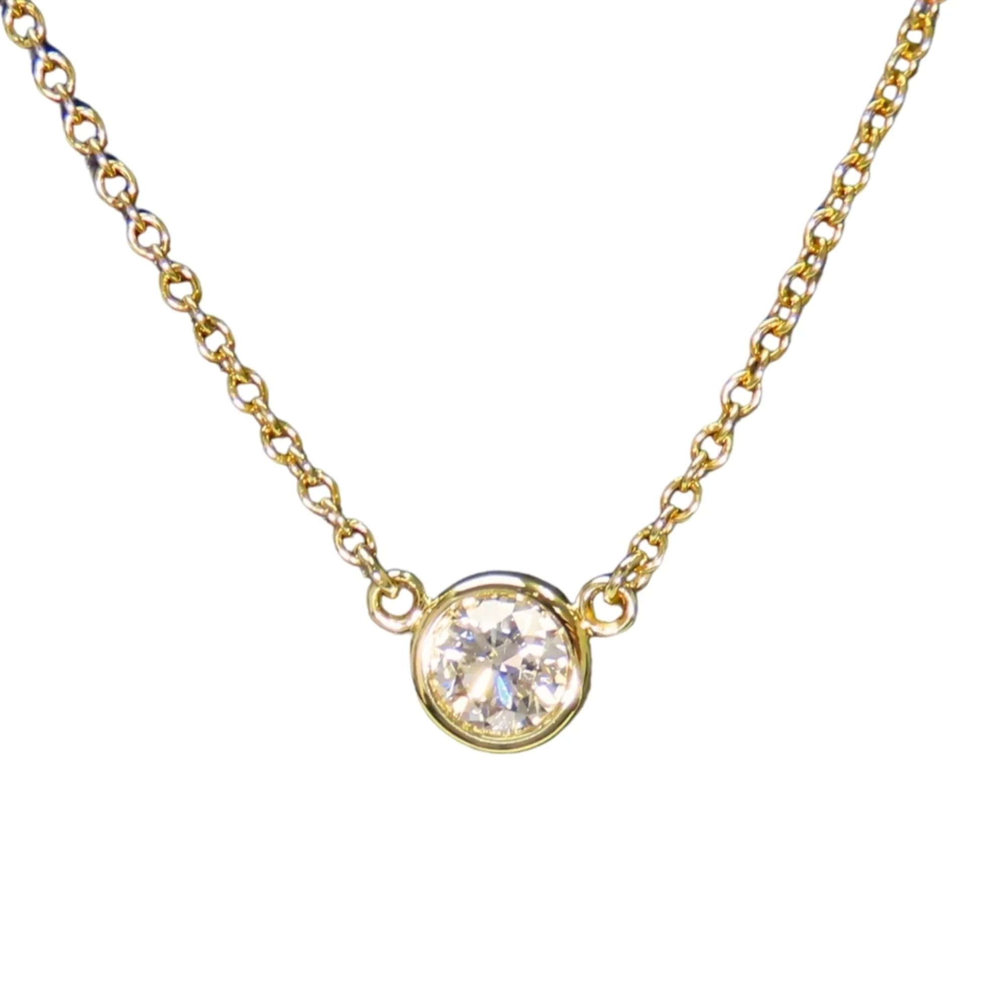 Elsa Peretti Pendant Necklace 18K Yellow Gold 4.9mm
