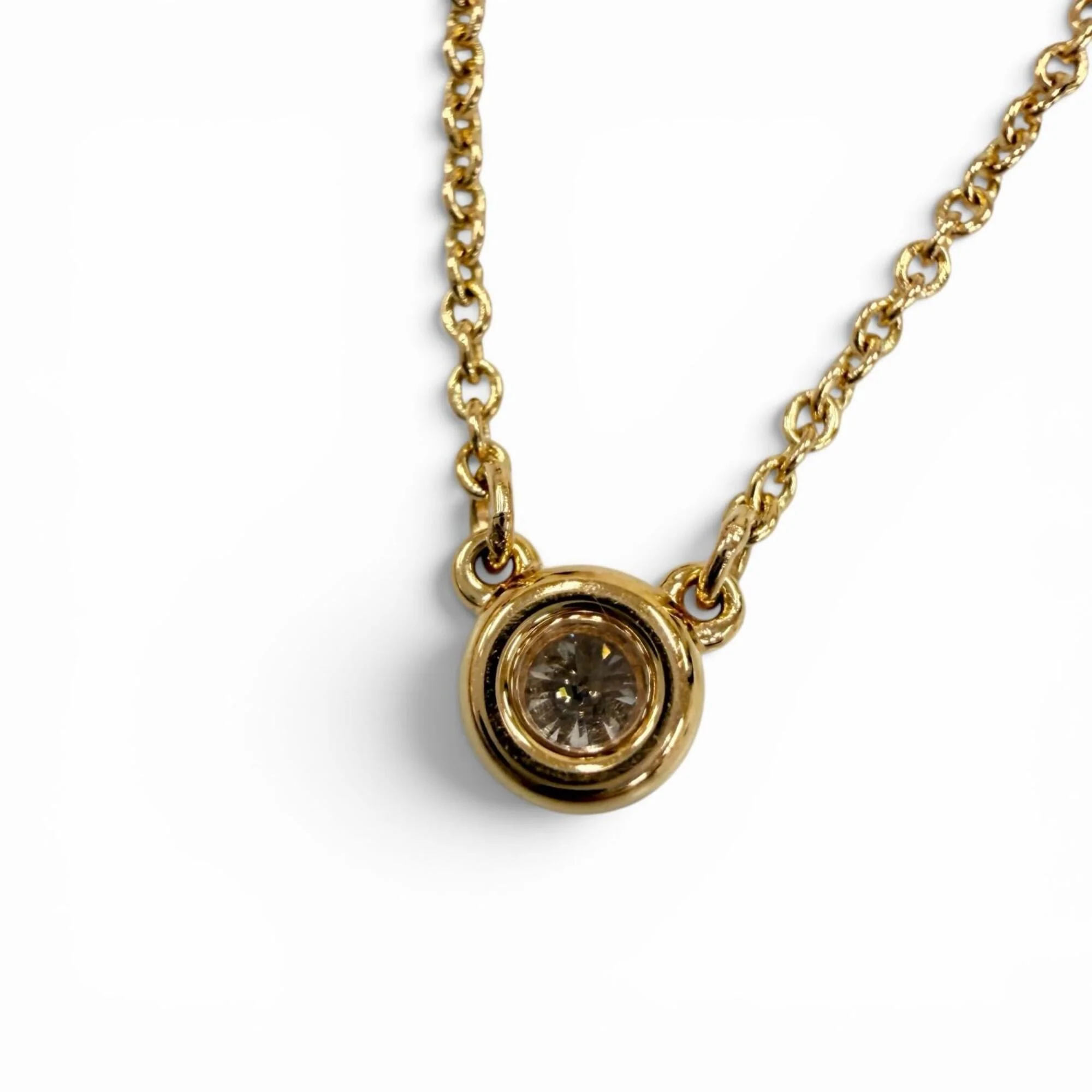 Elsa Peretti Pendant Necklace 18K Yellow Gold 4mm - Image 4