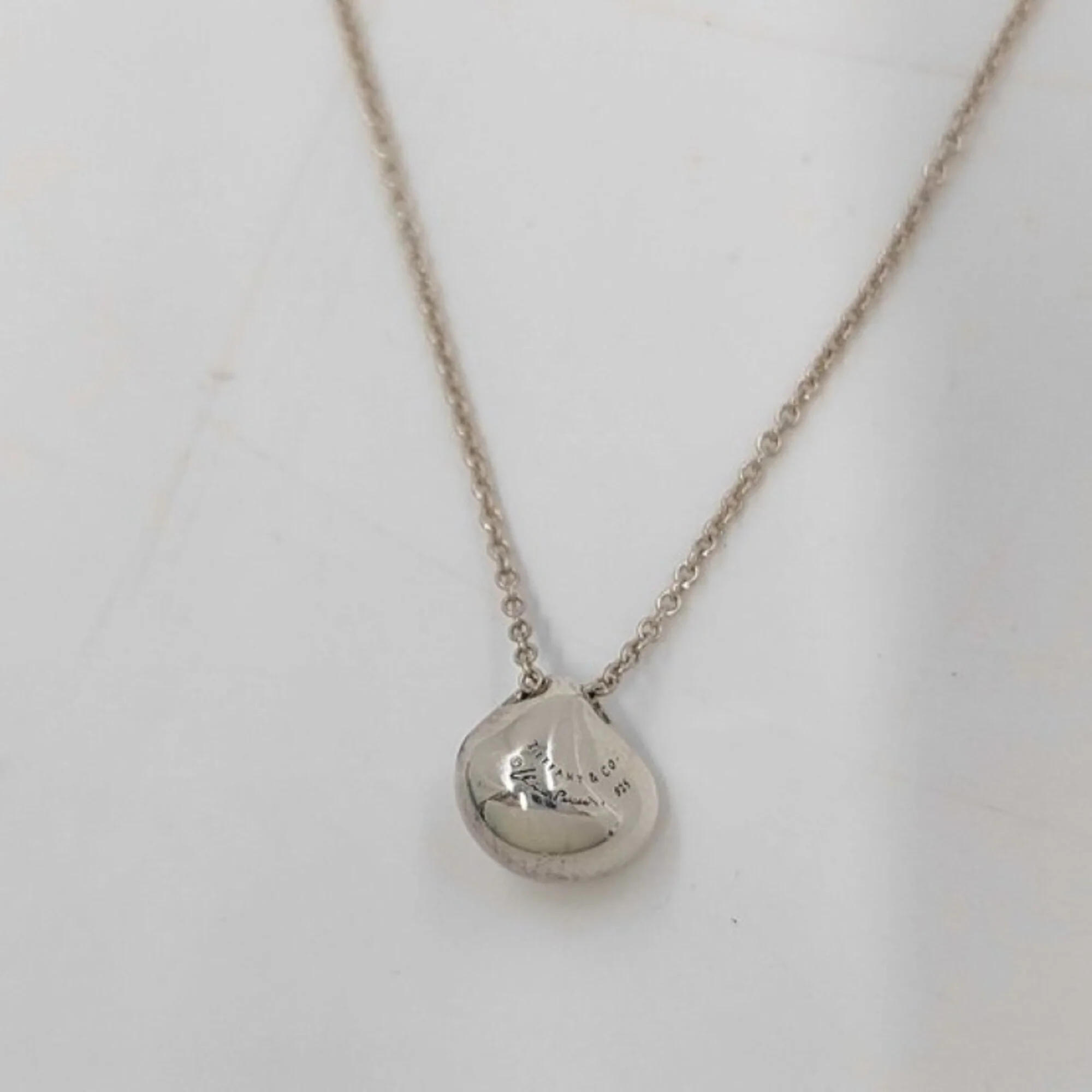 Elsa Peretti Pendant Necklace Sterling Silver 9mm - Image 4