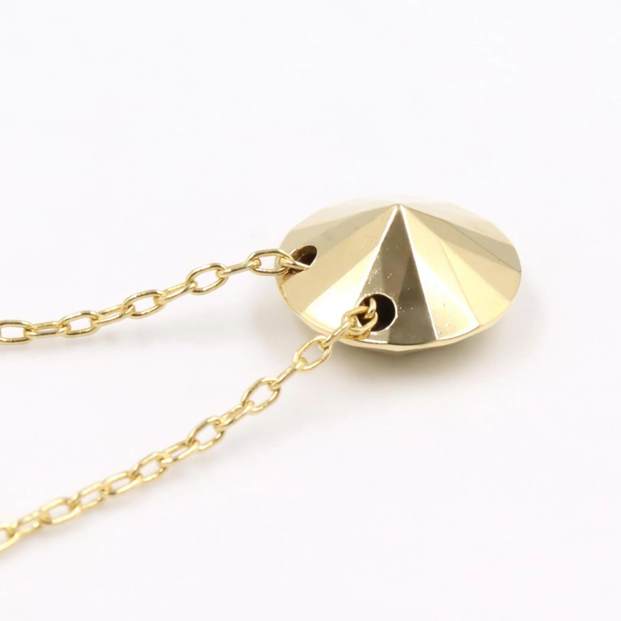 Faceted Pendant Necklace 18K Yellow Gold - Image 6