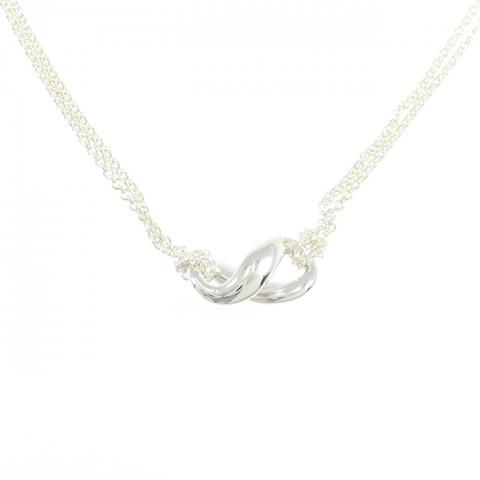 Figure Eight Pendant Necklace Sterling Silver