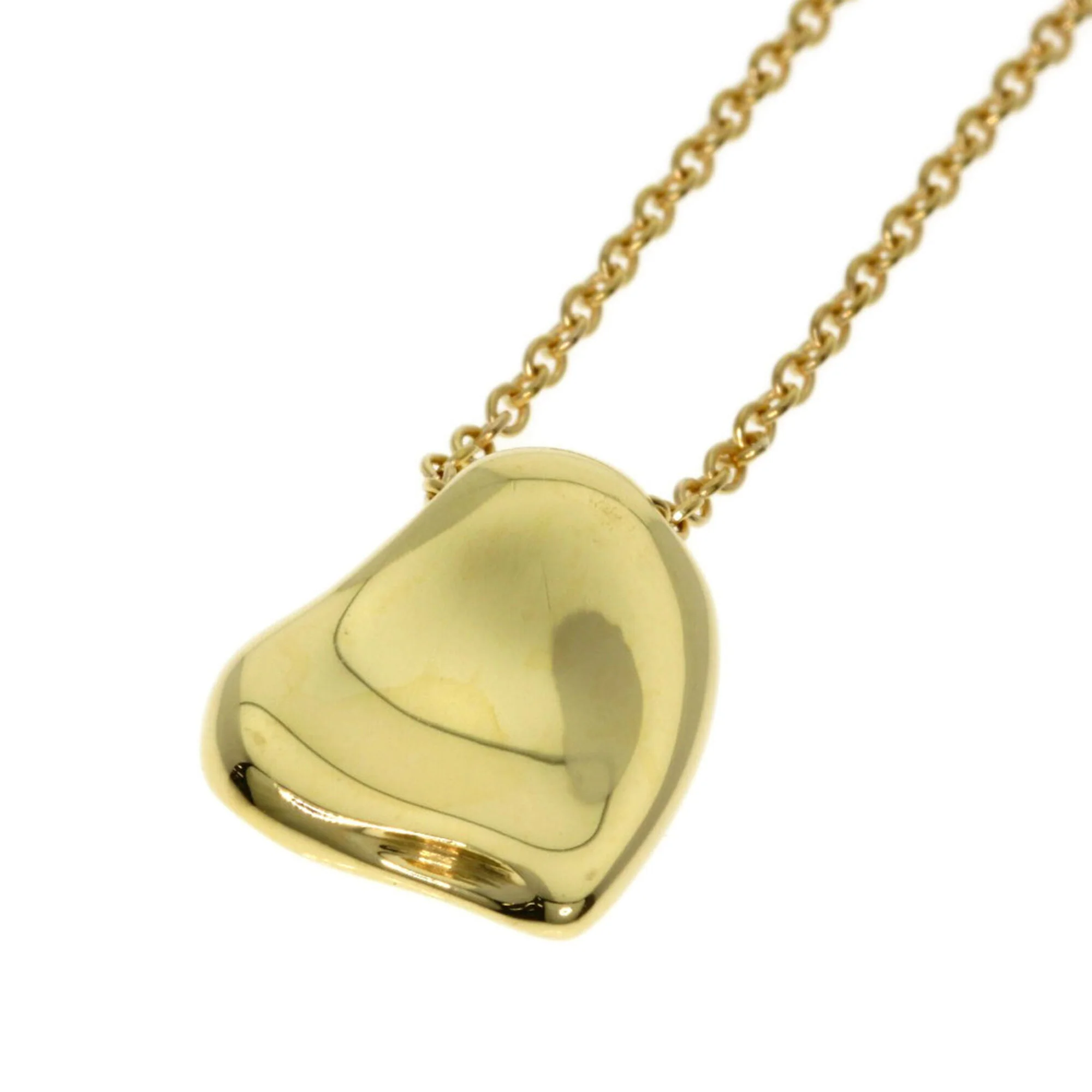 Full Heart Pendant Necklace 18K Yellow Gold - Image 5