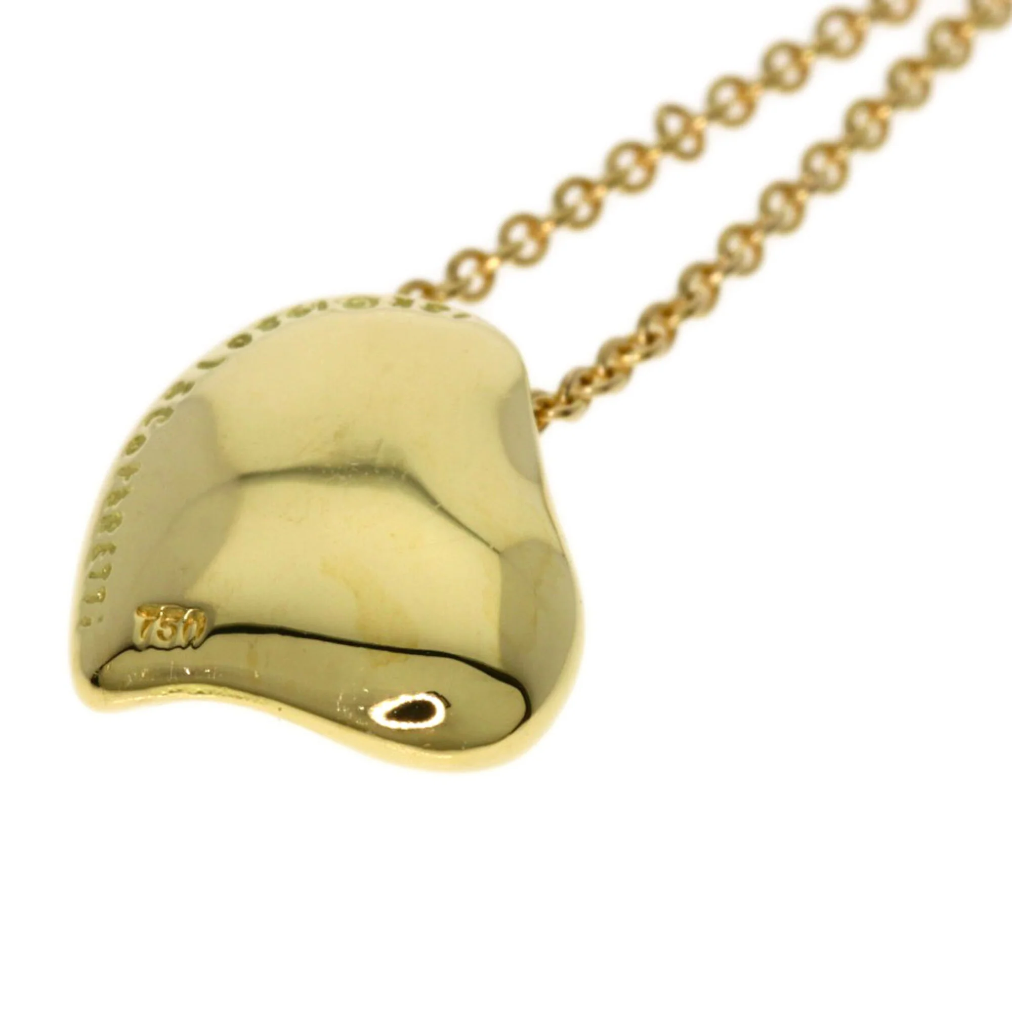 Full Heart Pendant Necklace 18K Yellow Gold - Image 6