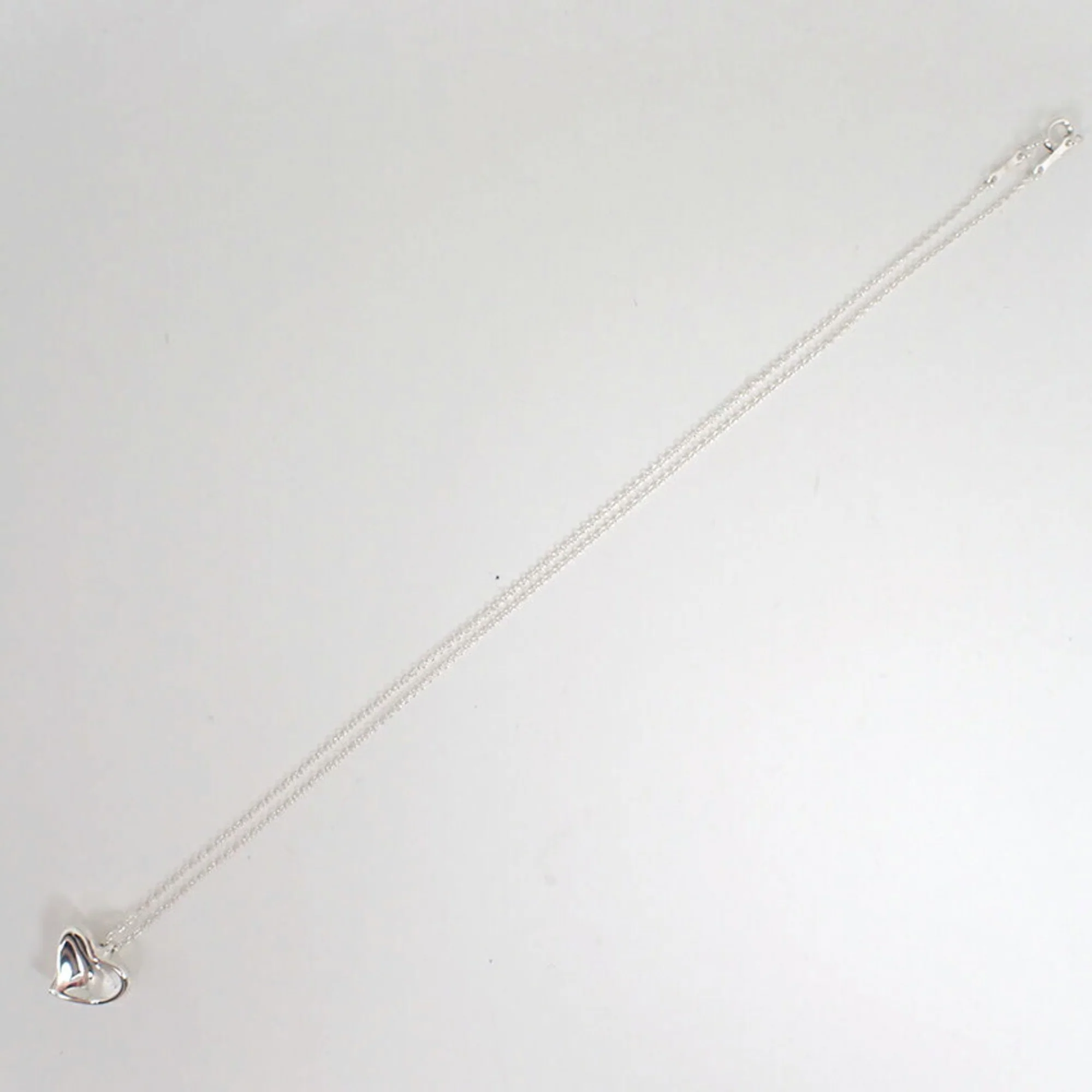 Full Heart Pendant Necklace Sterling Silver - Image 5
