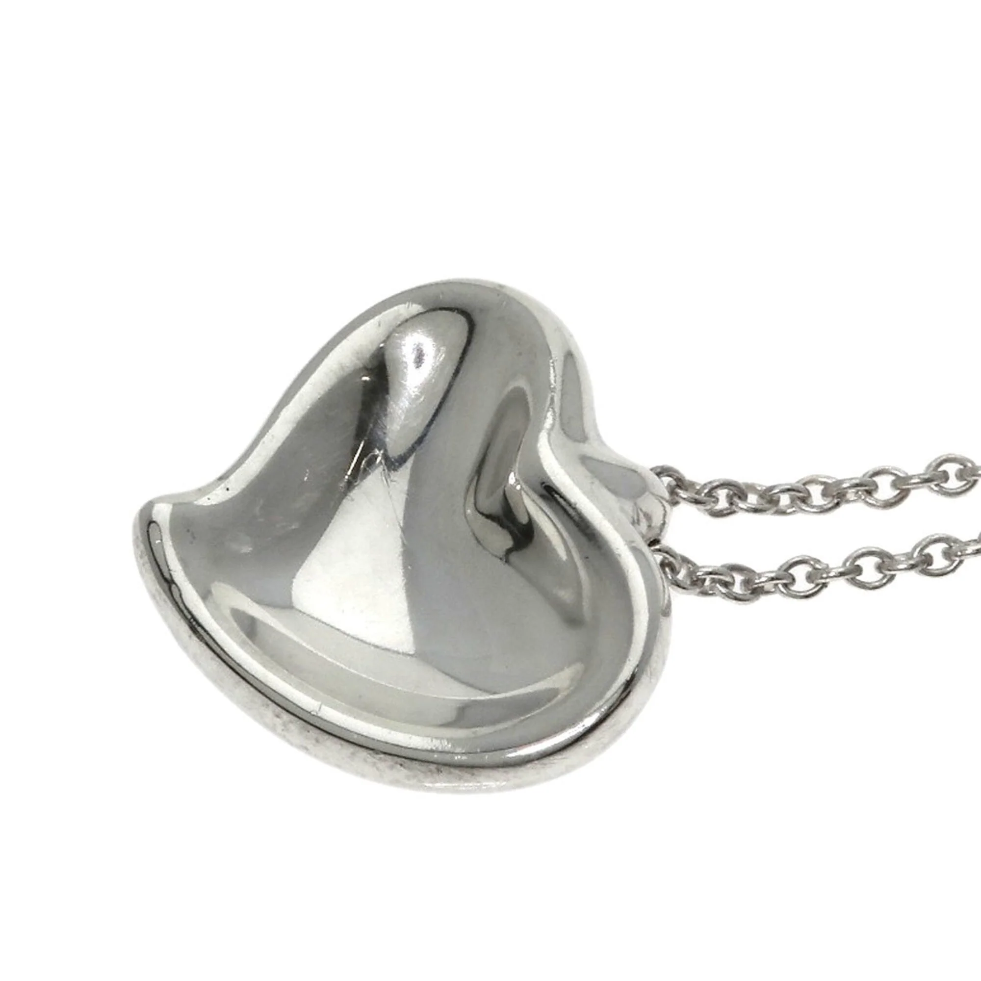 Full Heart Pendant Necklace Sterling Silver - Image 6