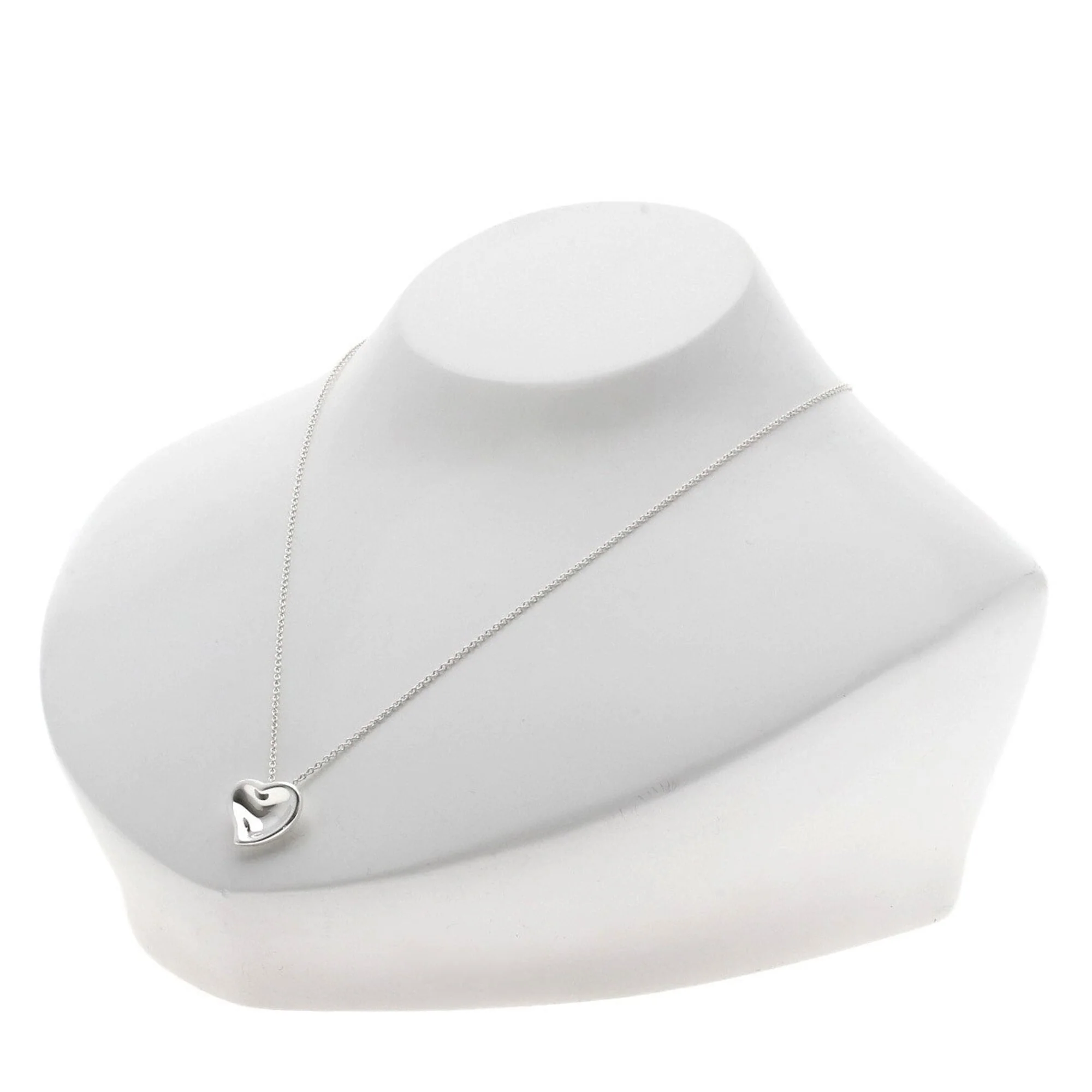Full Heart Pendant Necklace Sterling Silver - Image 5