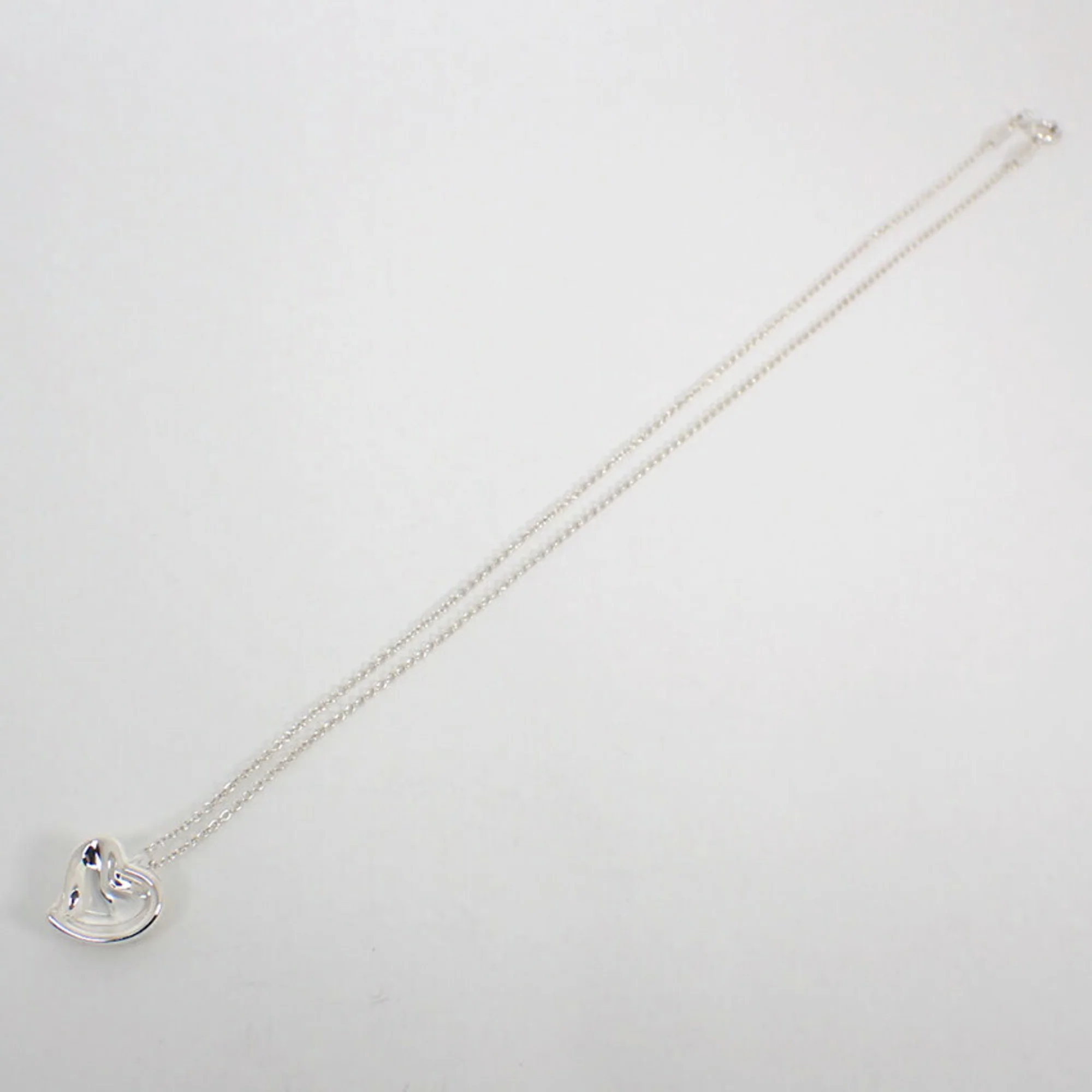 Full Heart Pendant Necklace Sterling Silver - Image 6