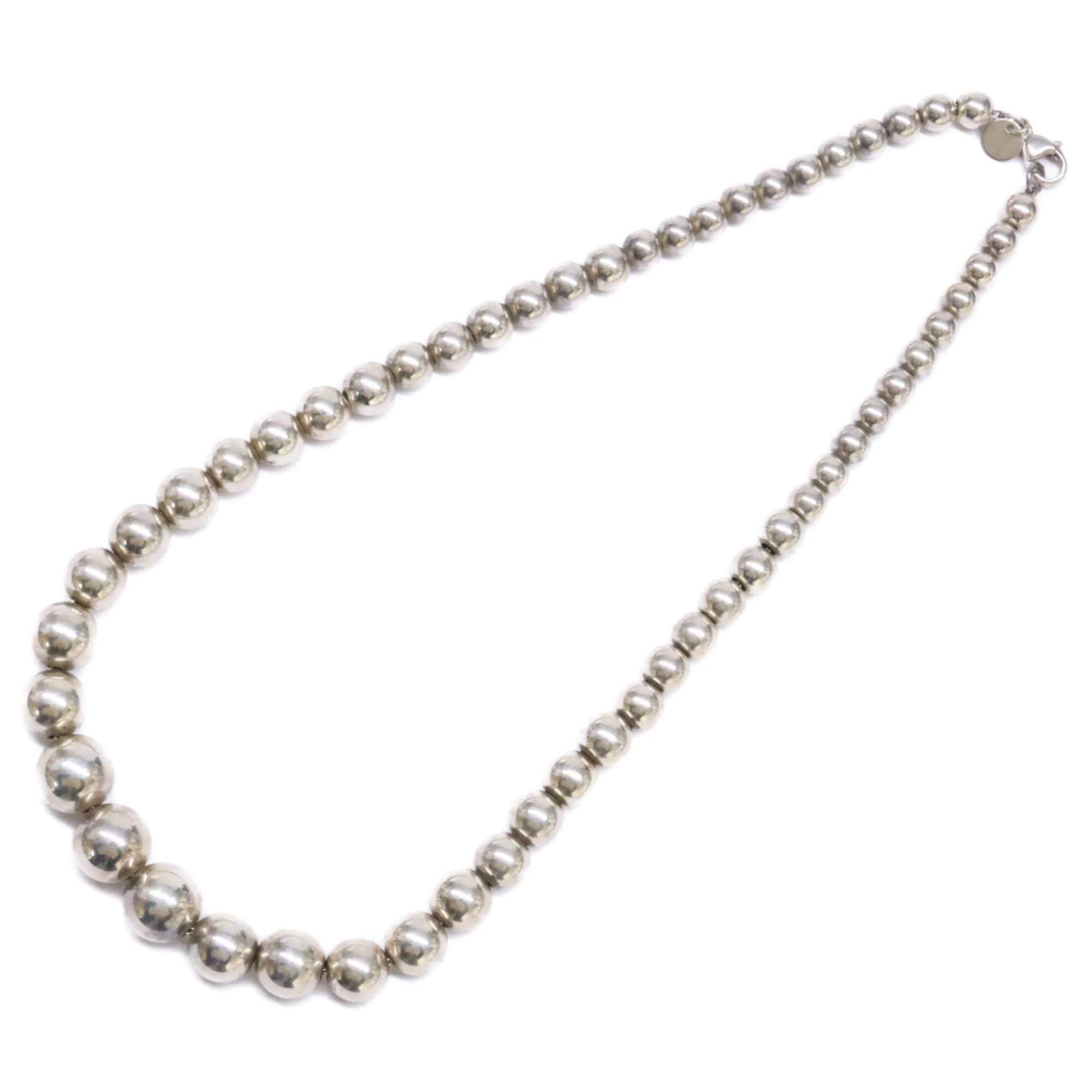 Graduated Ball Pendant Necklace Sterling Silver - Image 2