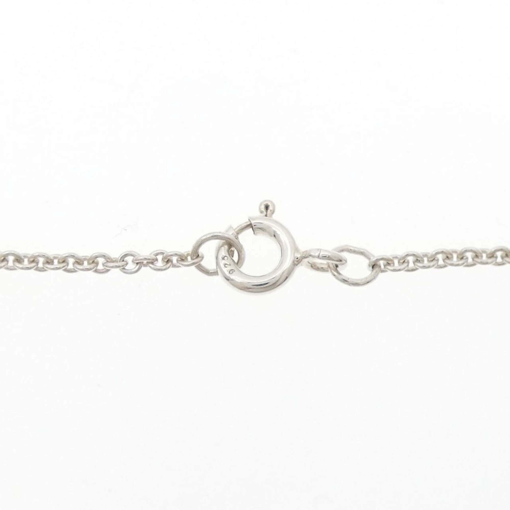 Heart Link Lariat Pendant Necklace Sterling Silver - Image 4
