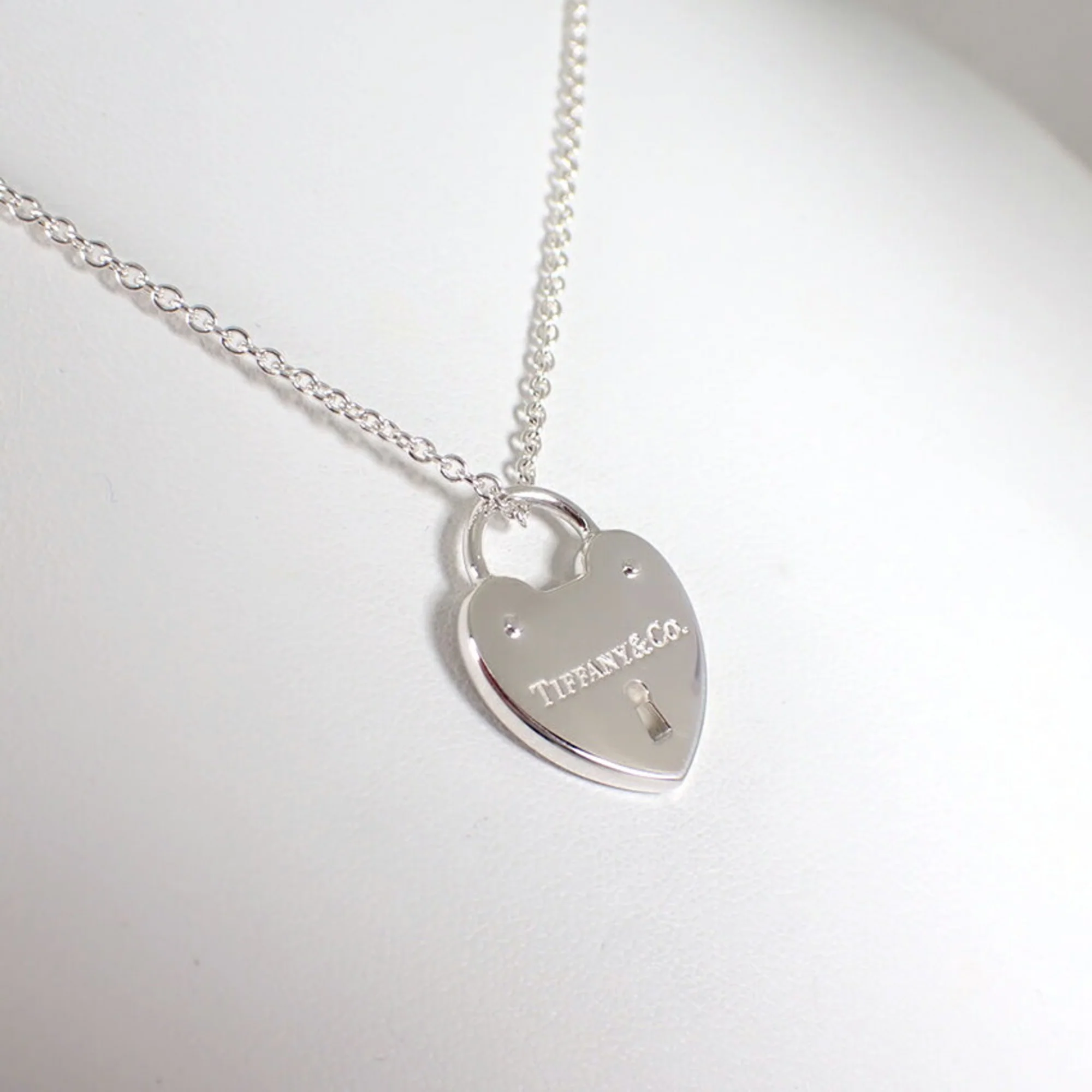 Heart Lock Pendant Necklace Sterling Silver - Image 4