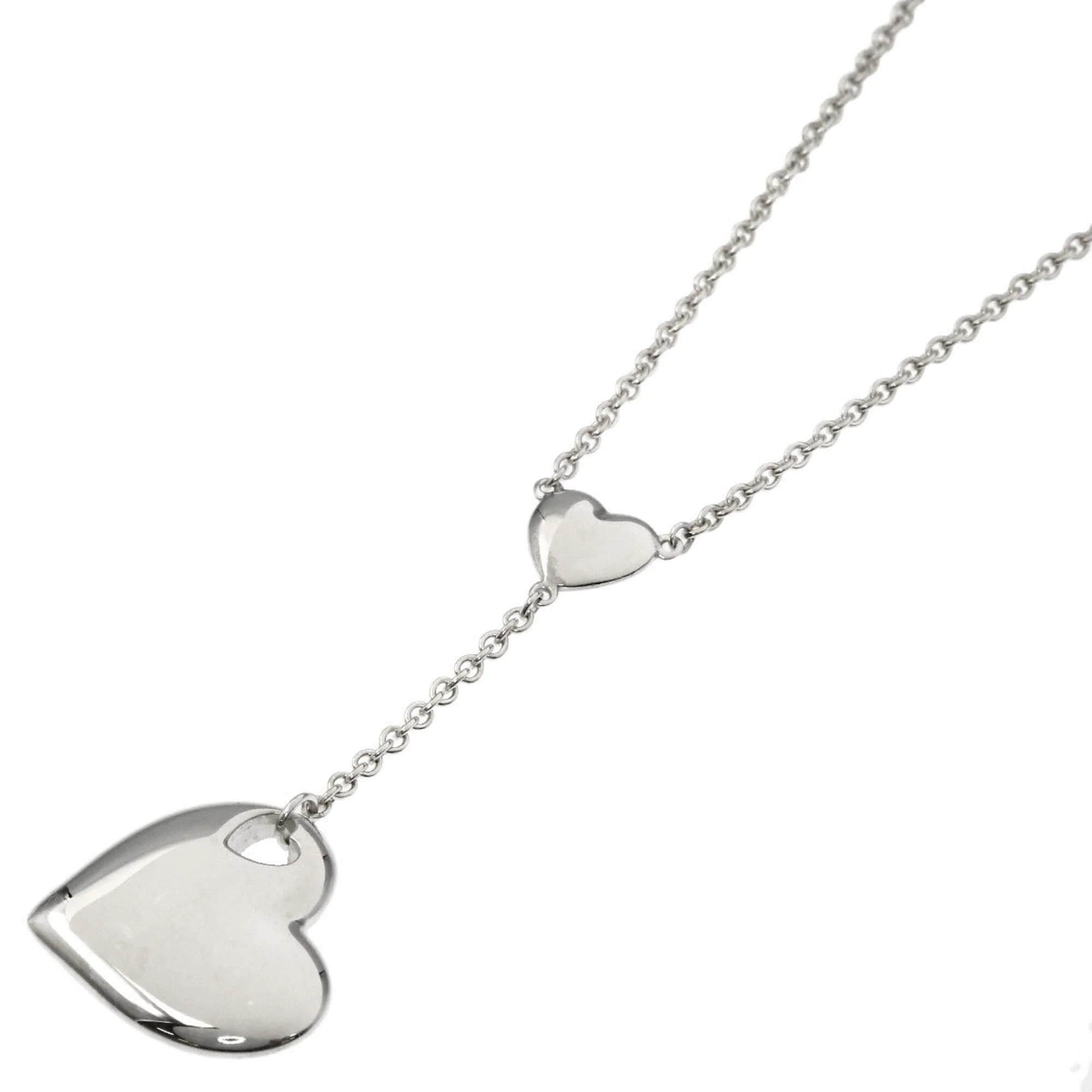 Heart Motif Pendant Necklace Sterling Silver