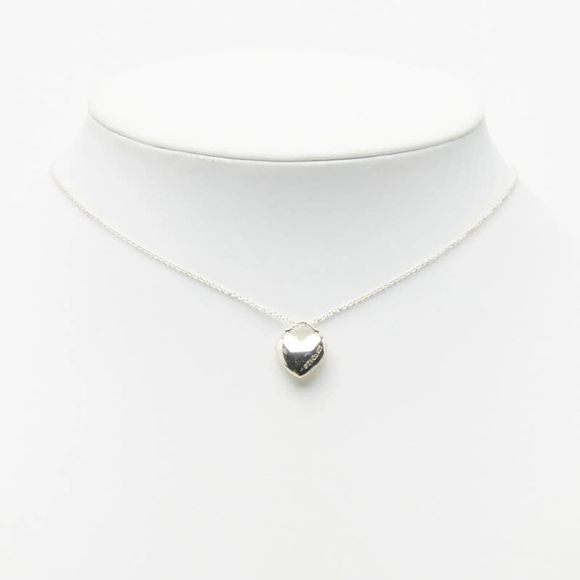Heart Motif Pendant Necklace Sterling Silver - Image 7