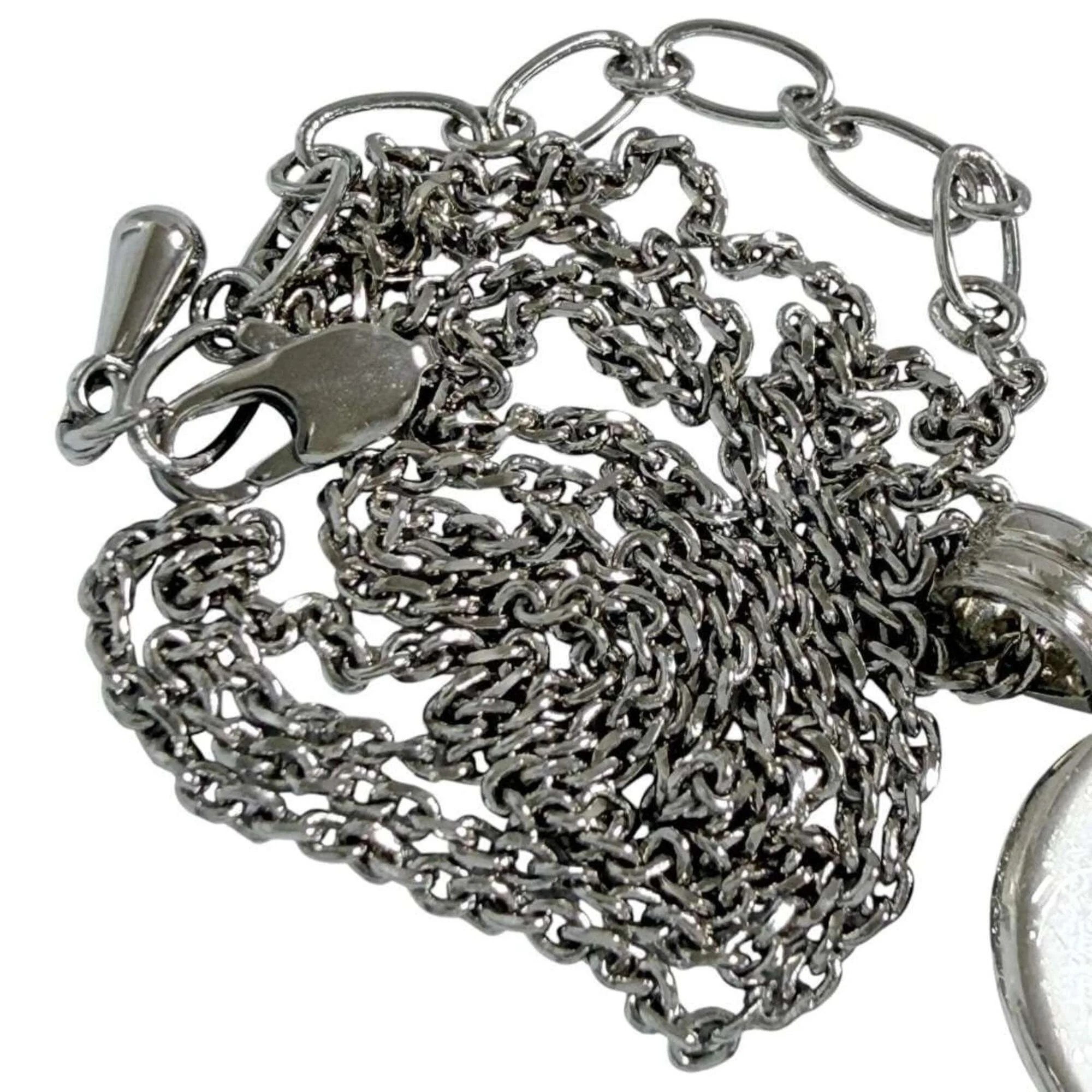 Heart Pendant Necklace Metal and Sterling Silver - Image 7