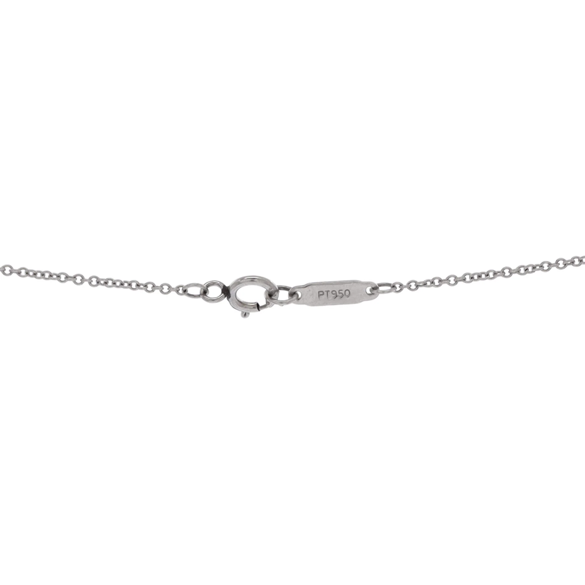 Heart Pendant Necklace Platinum with Diamonds Small - Image 3