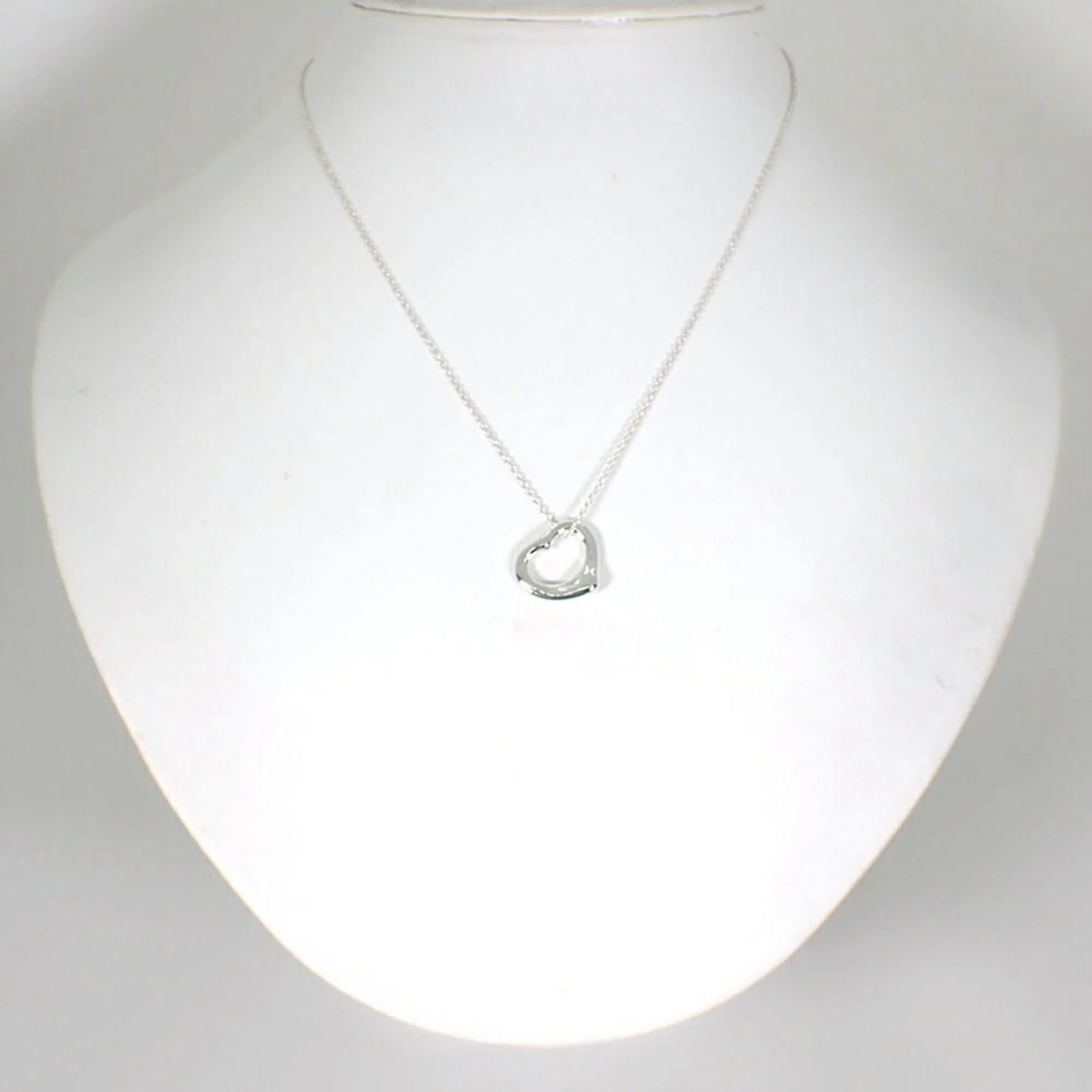 Heart Pendant Necklace Sterling Silver - Image 3