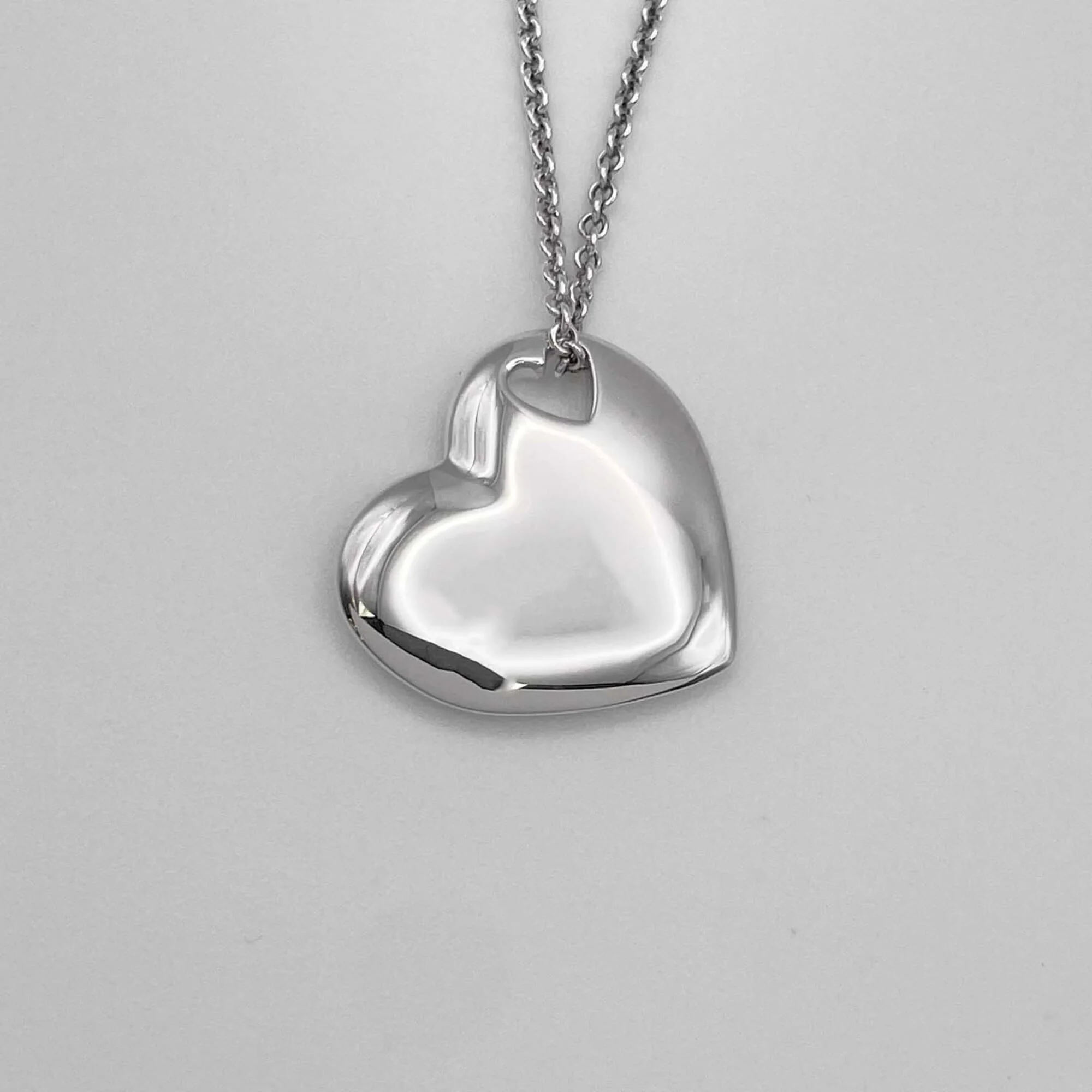 Heart Pendant Necklace Sterling Silver - Image 2