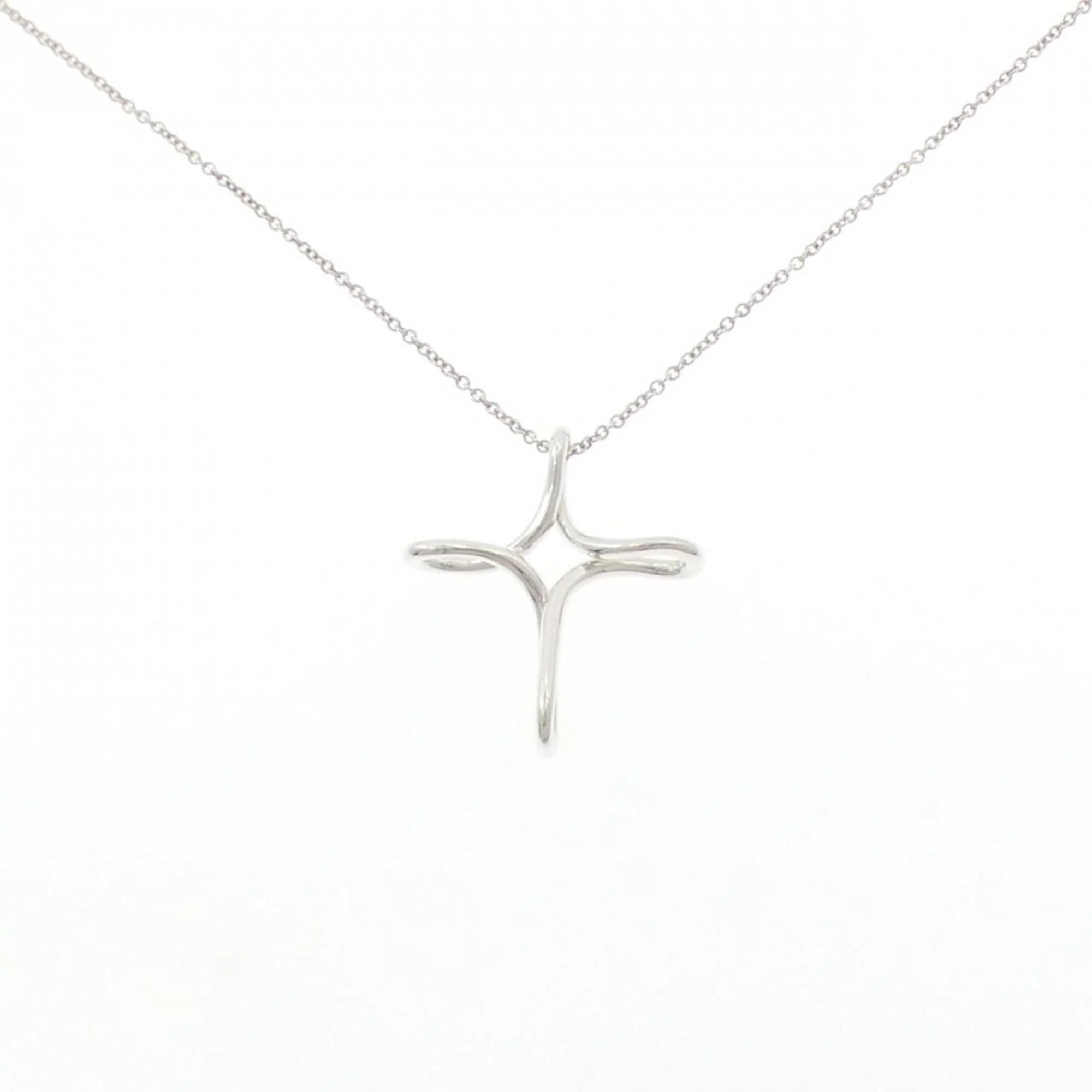 Infinity Cross Pendant Necklace Sterling Silver