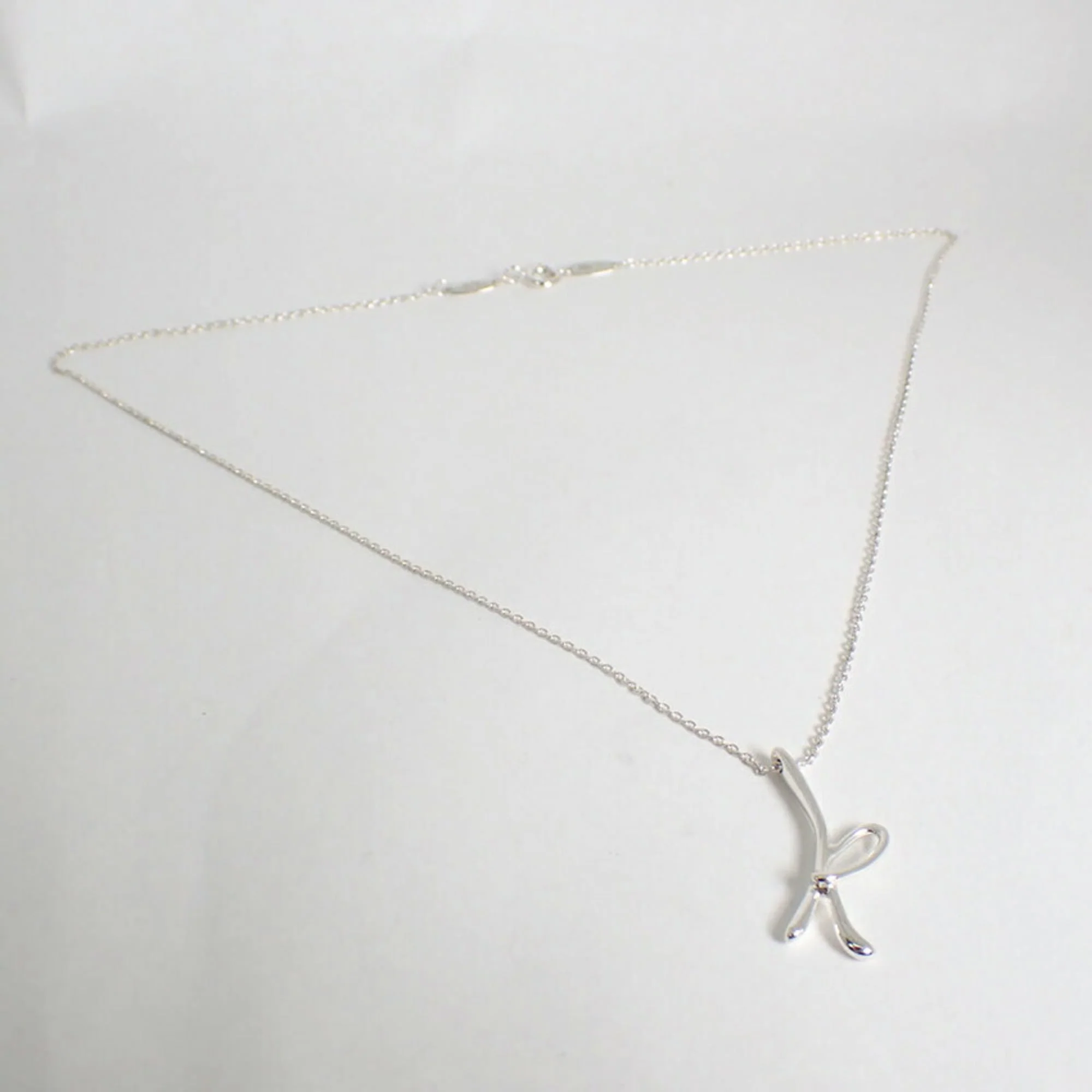 Initial K Pendant Necklace Sterling Silver - Image 4