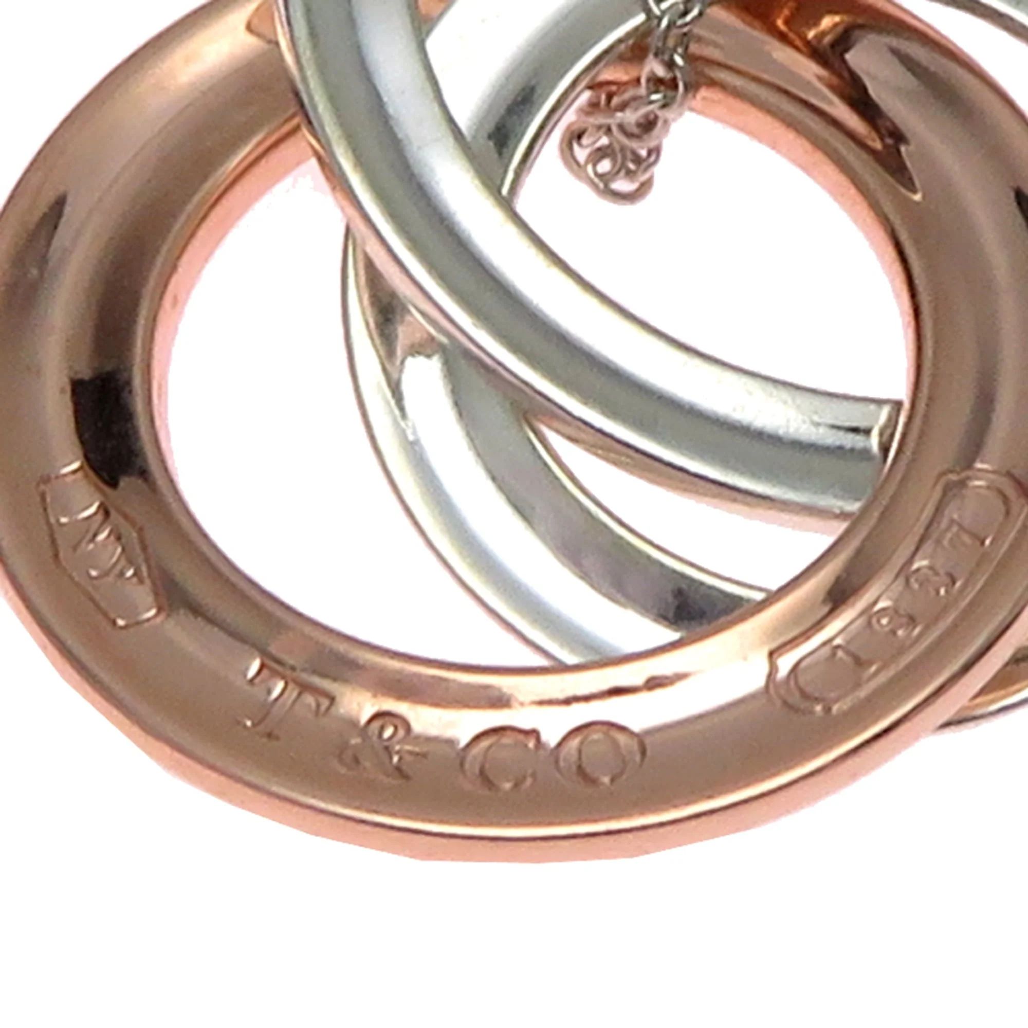 Interlocking Circle Pendant Necklace Sterling Silver - Image 7