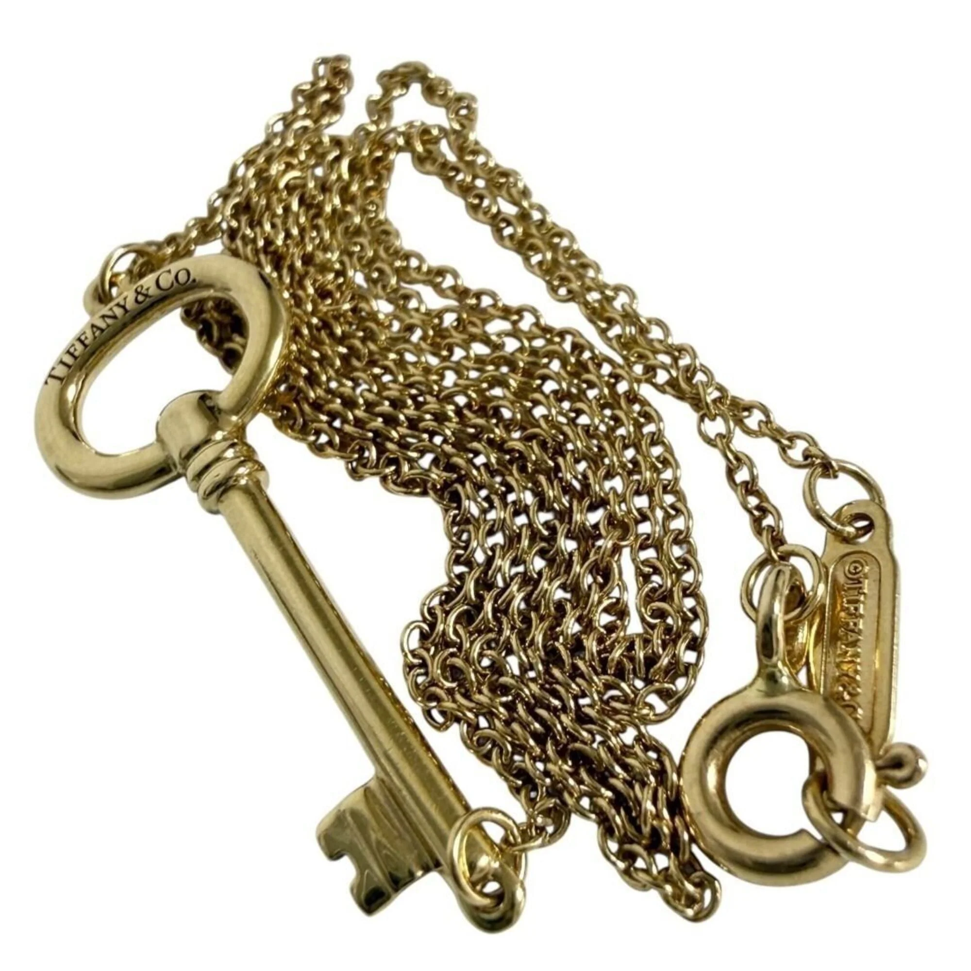 Key Pendant Necklace 18K Yellow Gold - Image 4