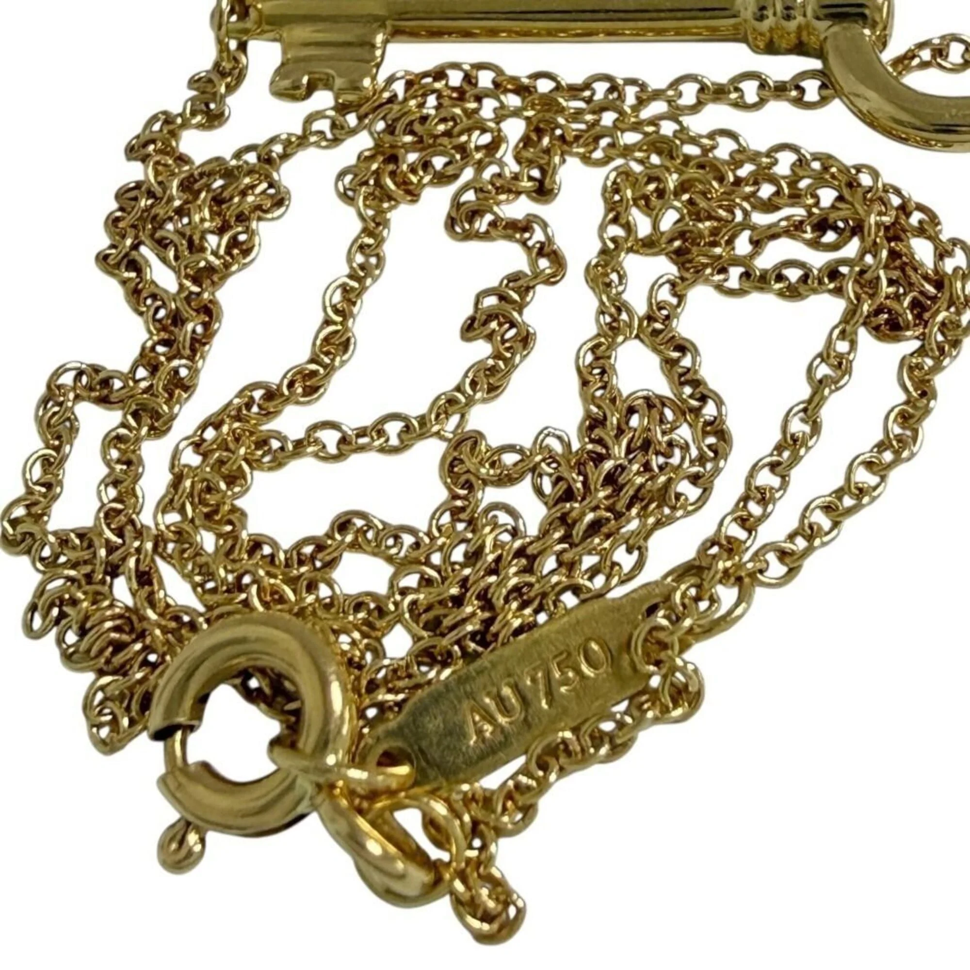 Key Pendant Necklace 18K Yellow Gold - Image 5