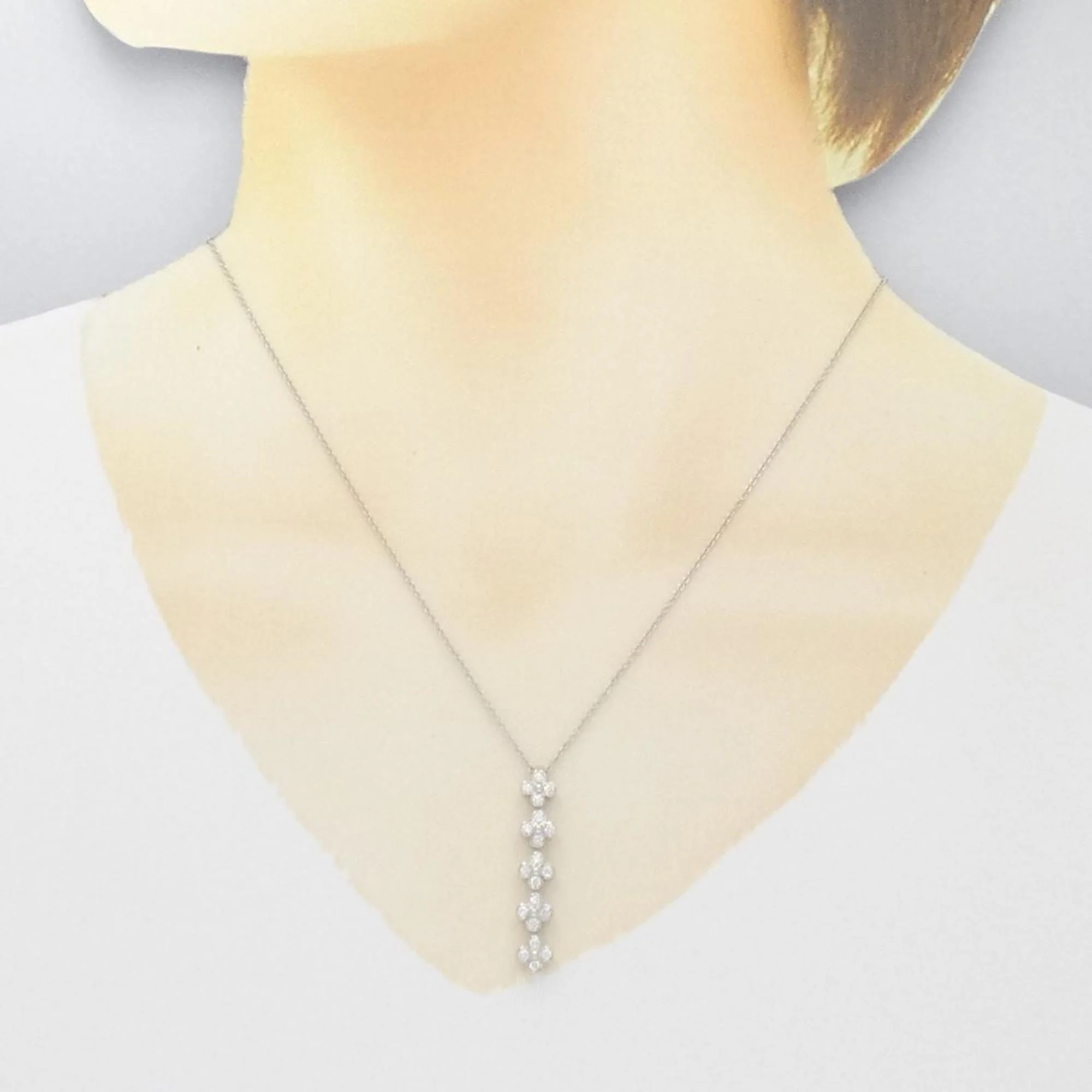Lace Pendant Necklace Platinum - Image 6