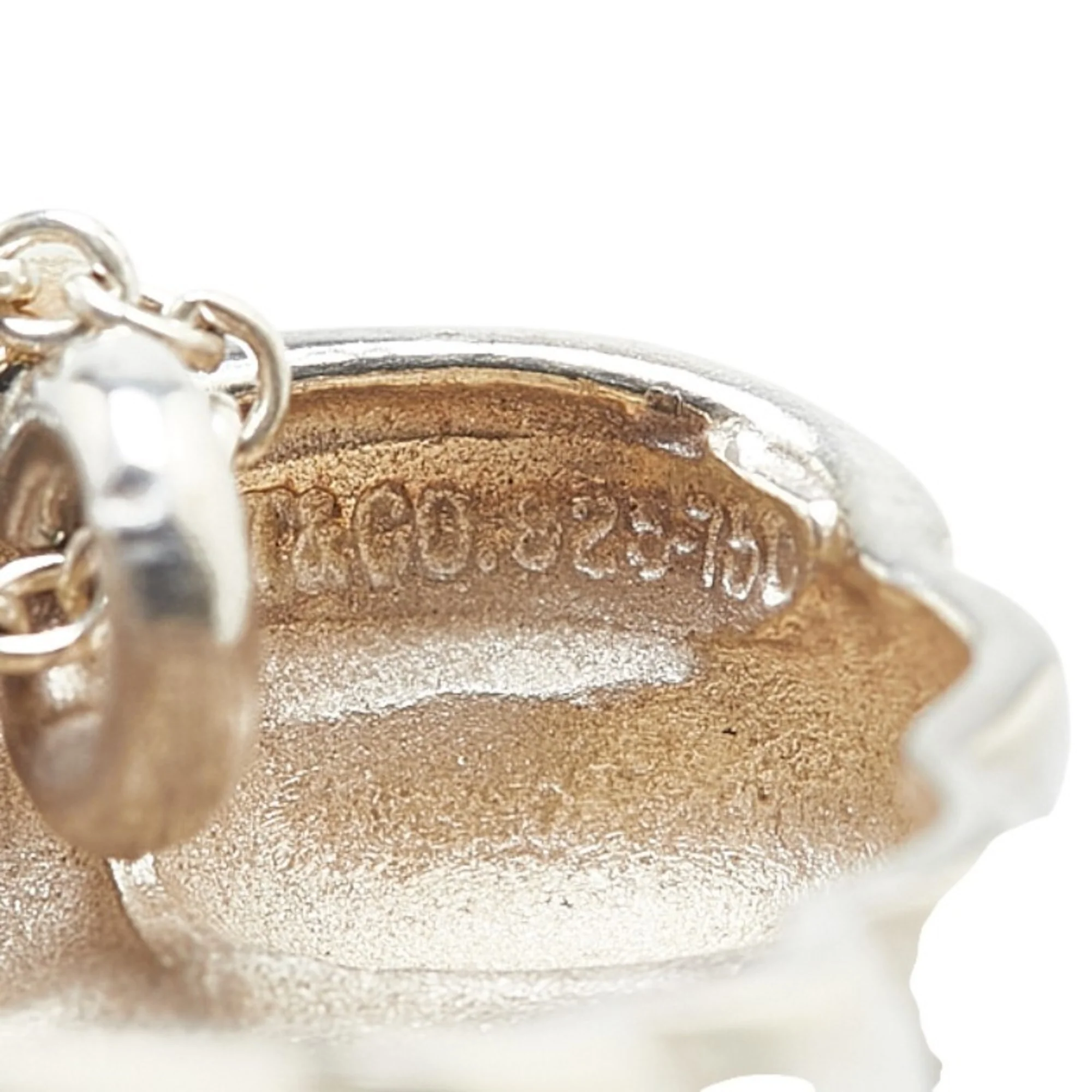 Leaf Motif Pendant Necklace Sterling Silver and 18K Yellow Gold - Image 7