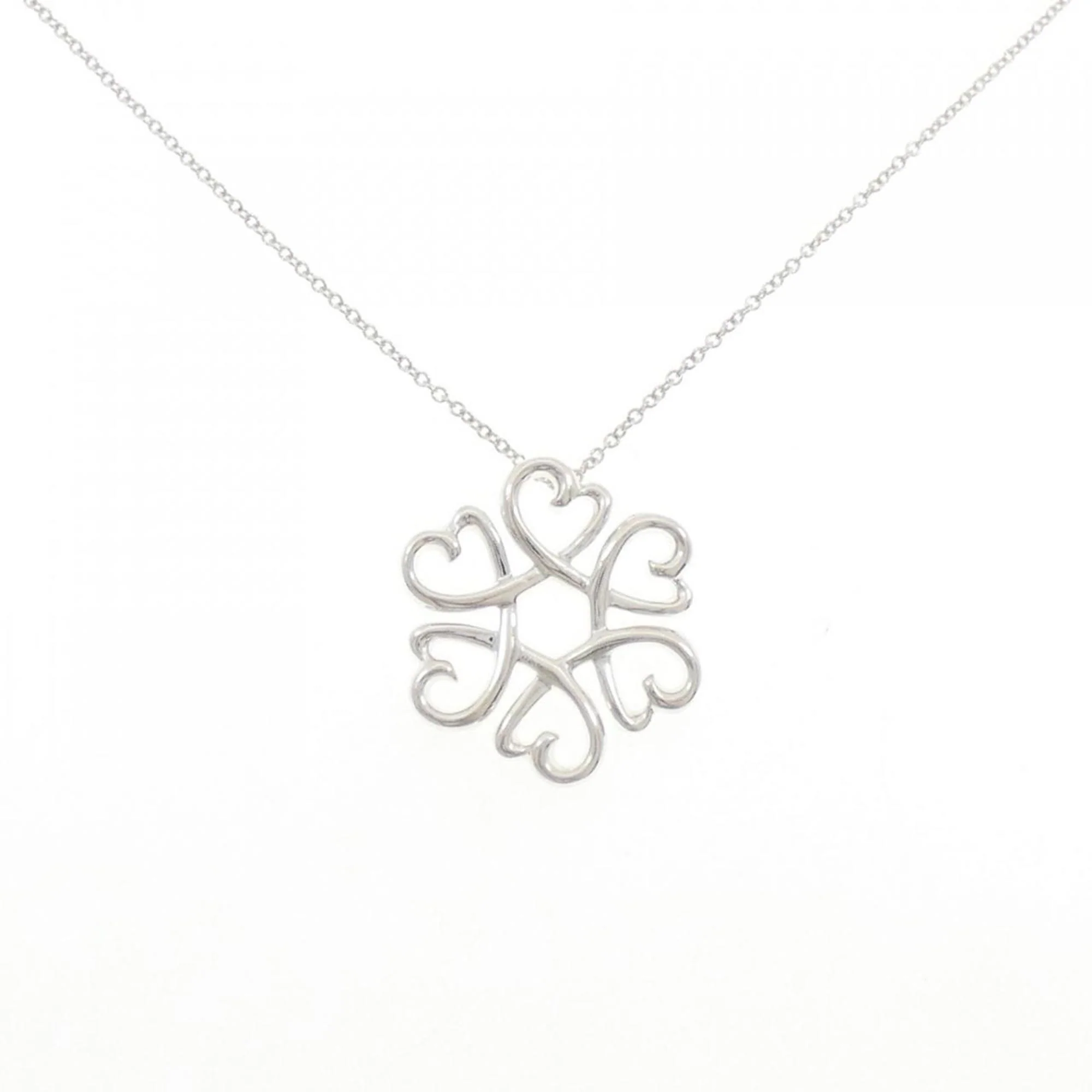 Loving Heart Medallion Pendant Necklace Sterling Silver