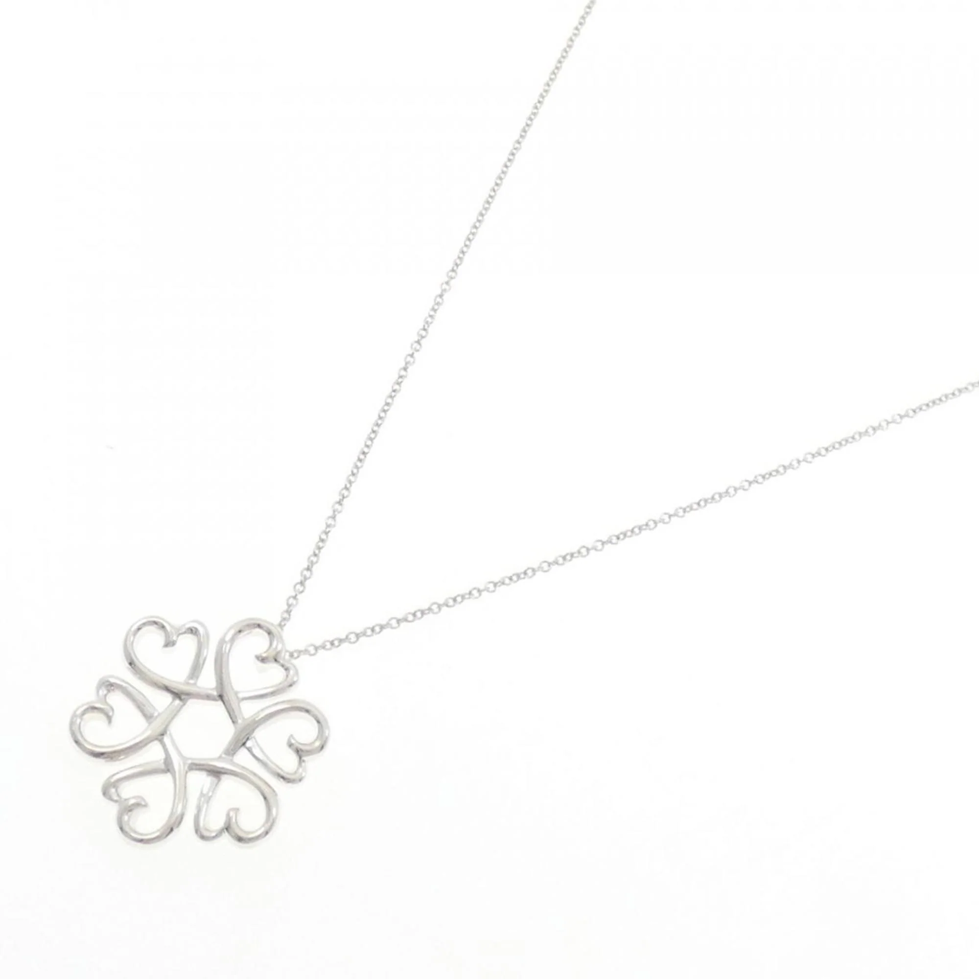 Loving Heart Medallion Pendant Necklace Sterling Silver - Image 2