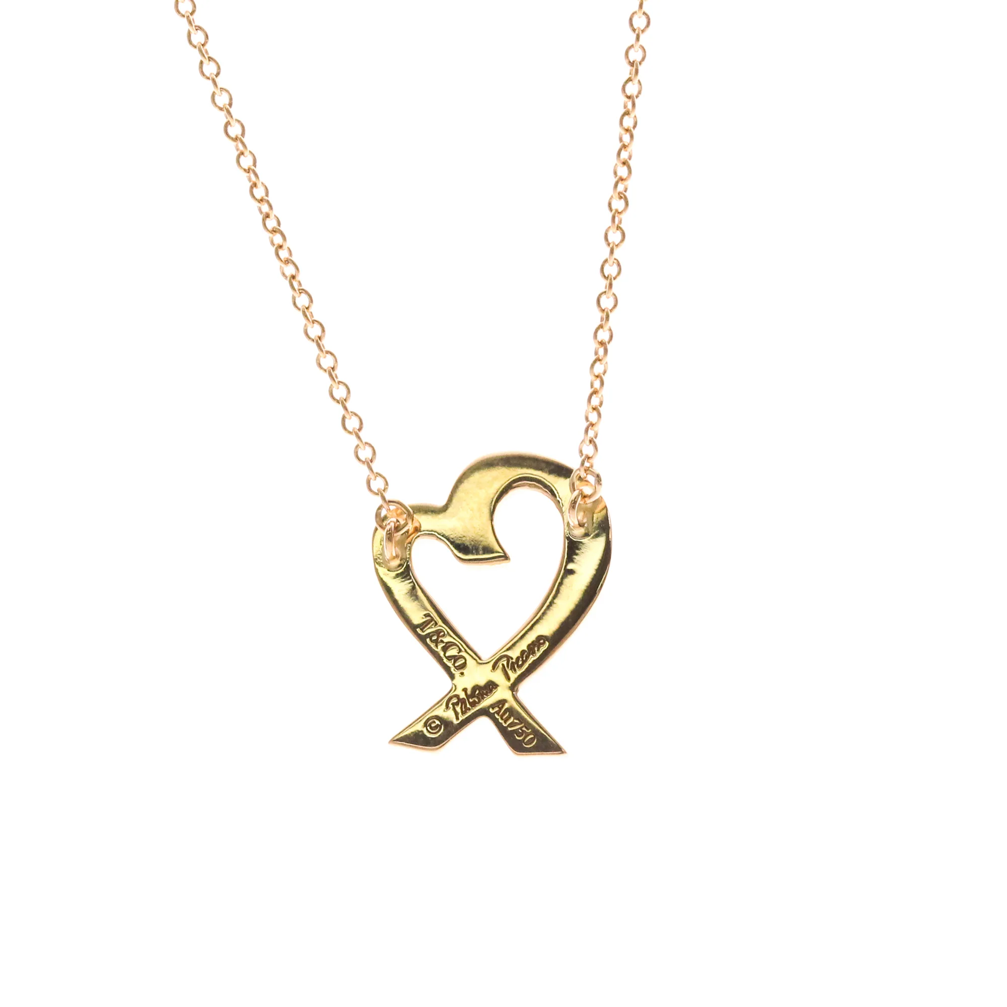 Loving Heart Pendant Necklace 18K Rose Gold - Image 2