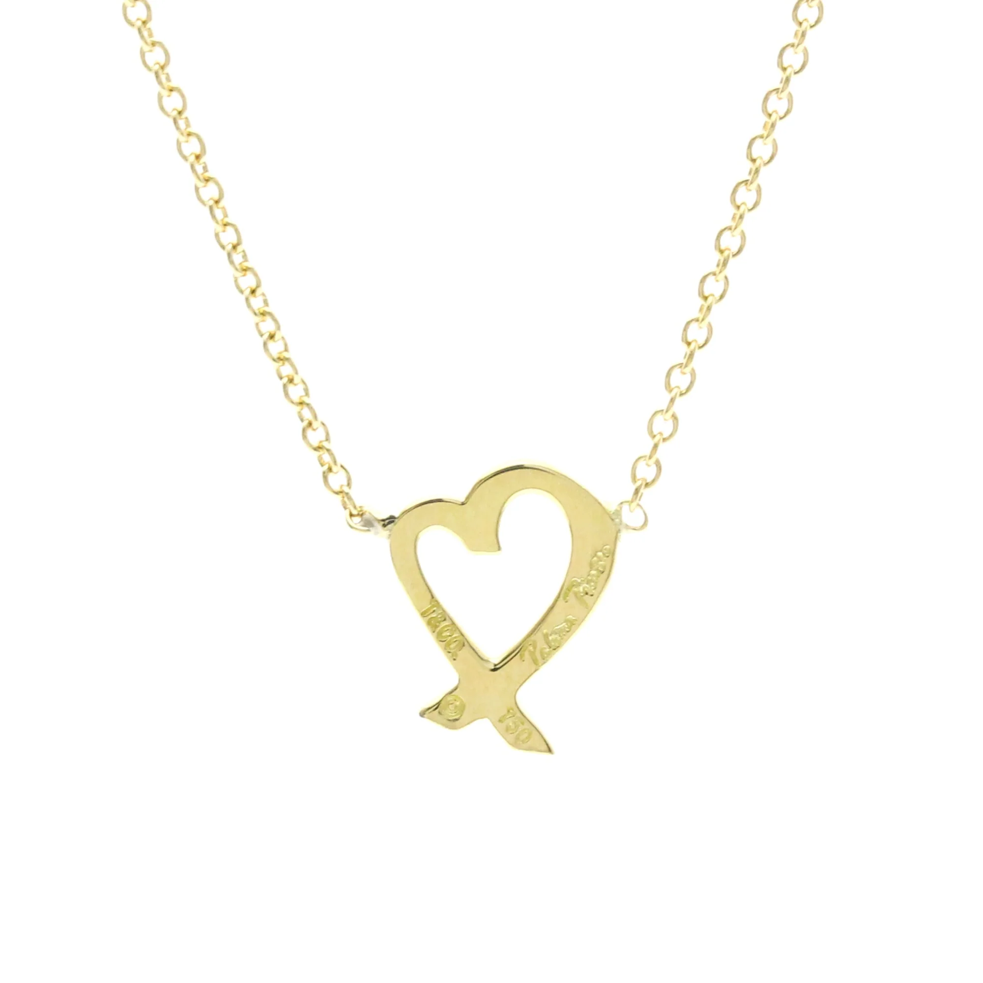 Loving Heart Pendant Necklace 18K Yellow Gold - Image 2