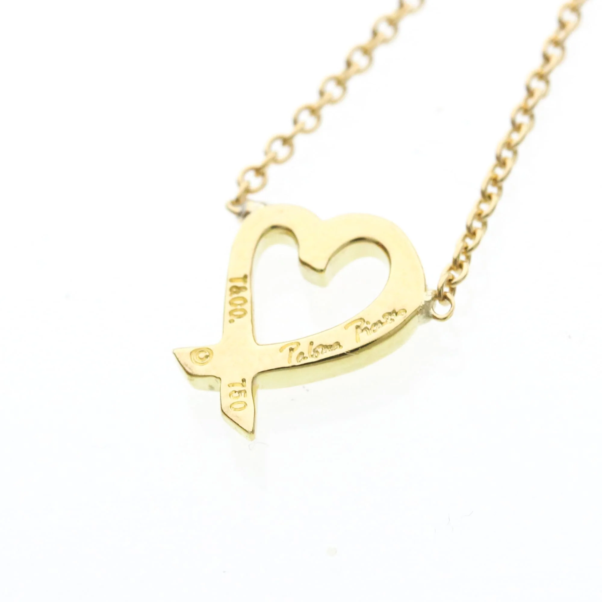 Loving Heart Pendant Necklace 18K Yellow Gold - Image 7