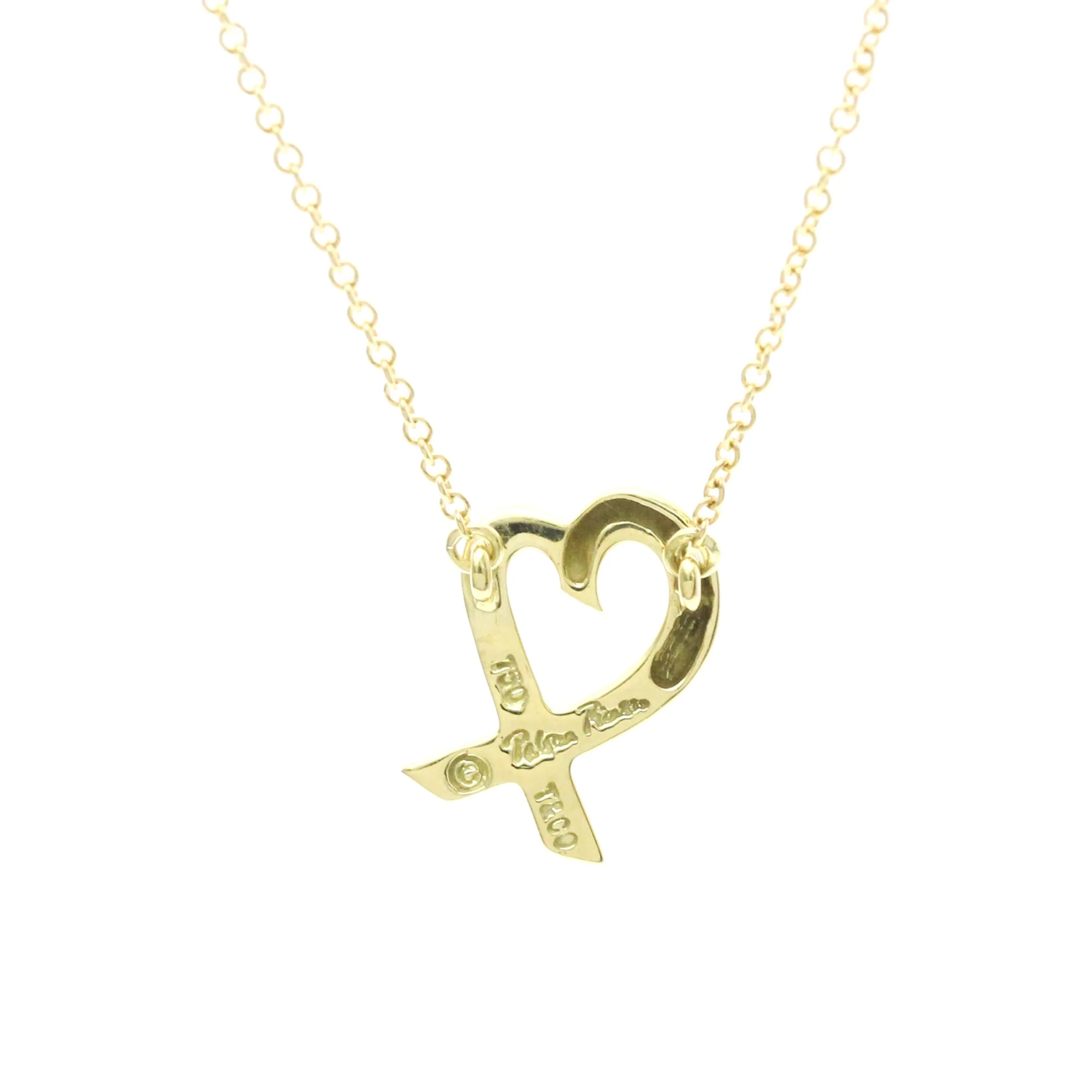 Loving Heart Pendant Necklace 18K Yellow Gold - Image 2