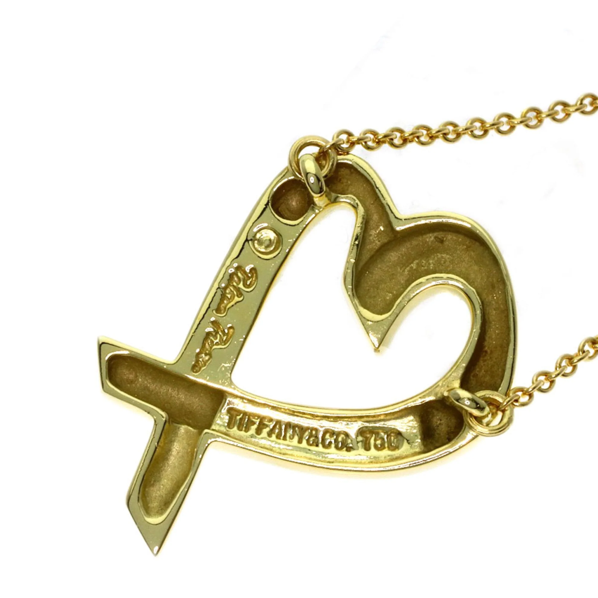Loving Heart Pendant Necklace 18K Yellow Gold - Image 5