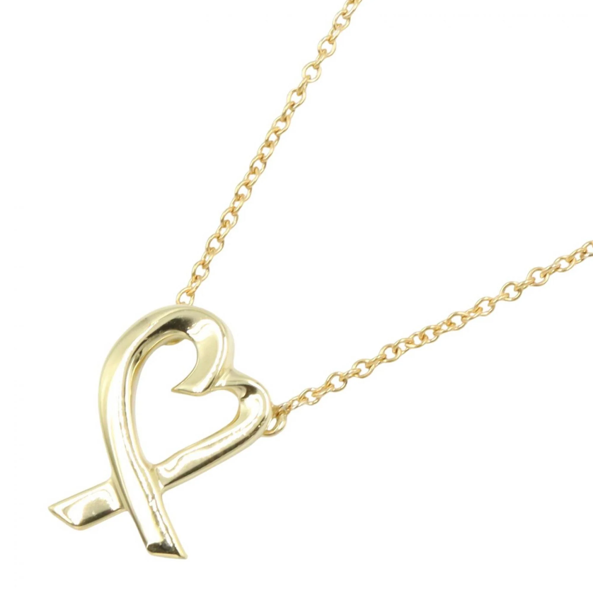 Loving Heart Pendant Necklace 18K Yellow Gold